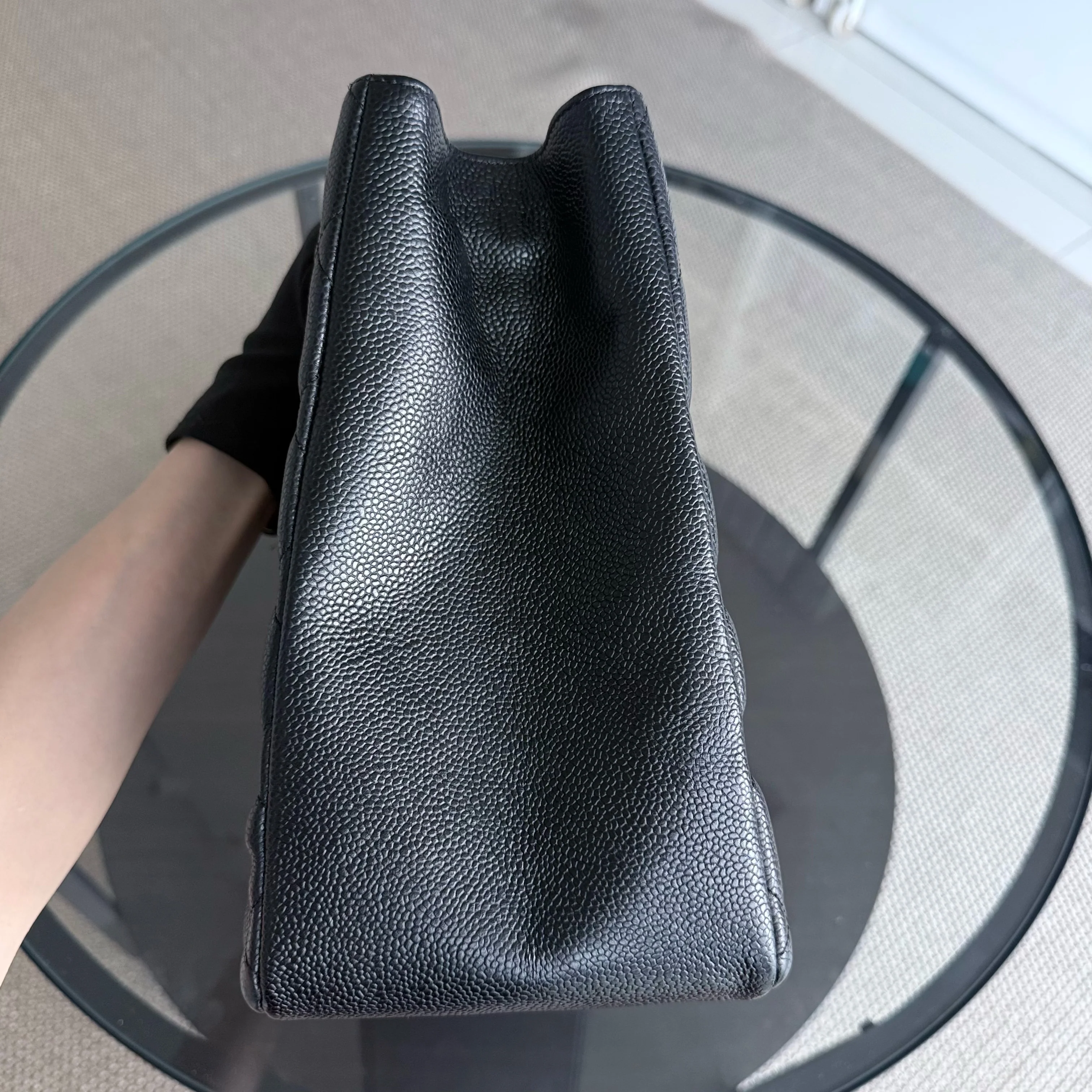 Chanel GST Grand Shopping Tote - Caviar Quilted Black Gold Hardware Series 11