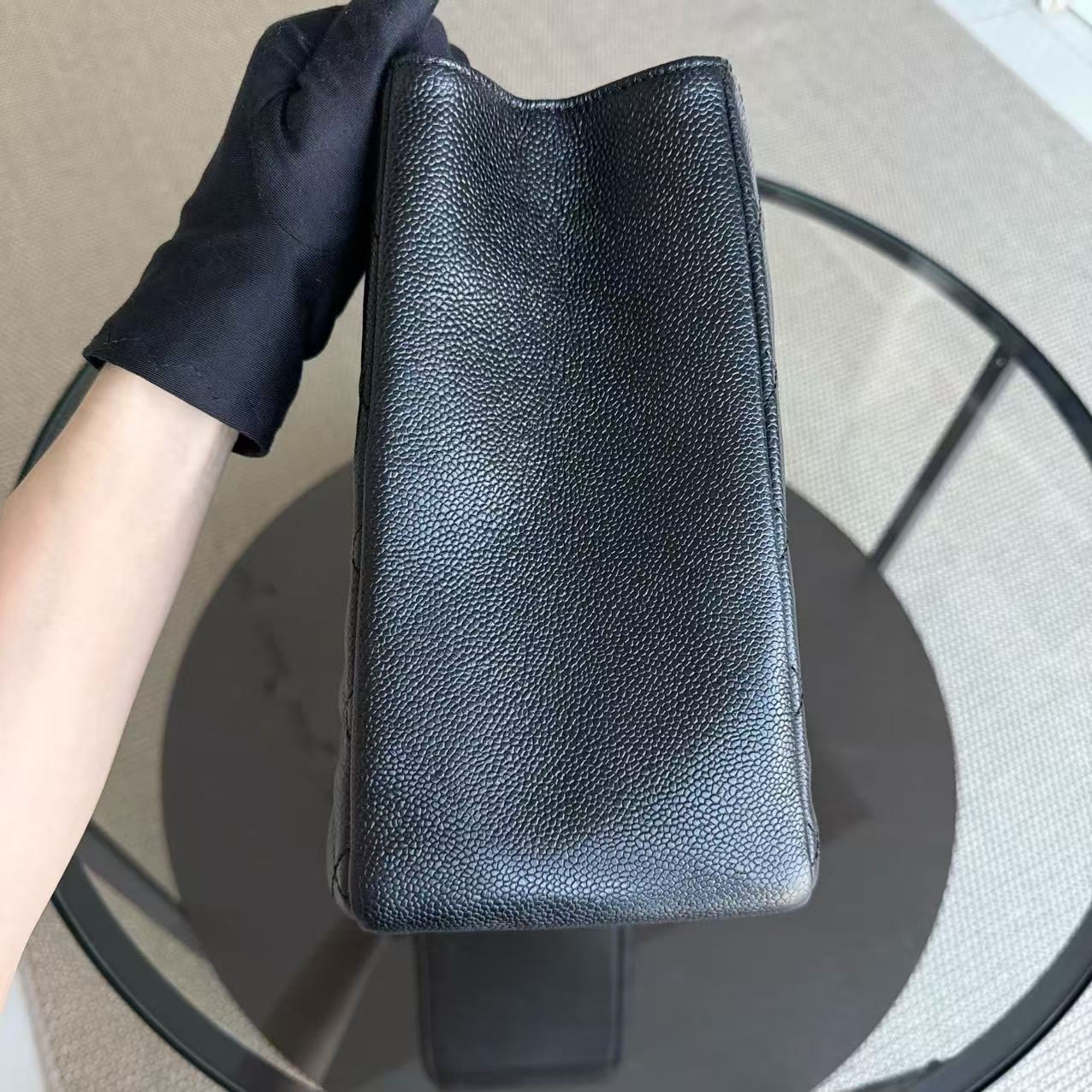 Chanel GST Grand Shopping Tote - Caviar Quilted Black Gold Hardware