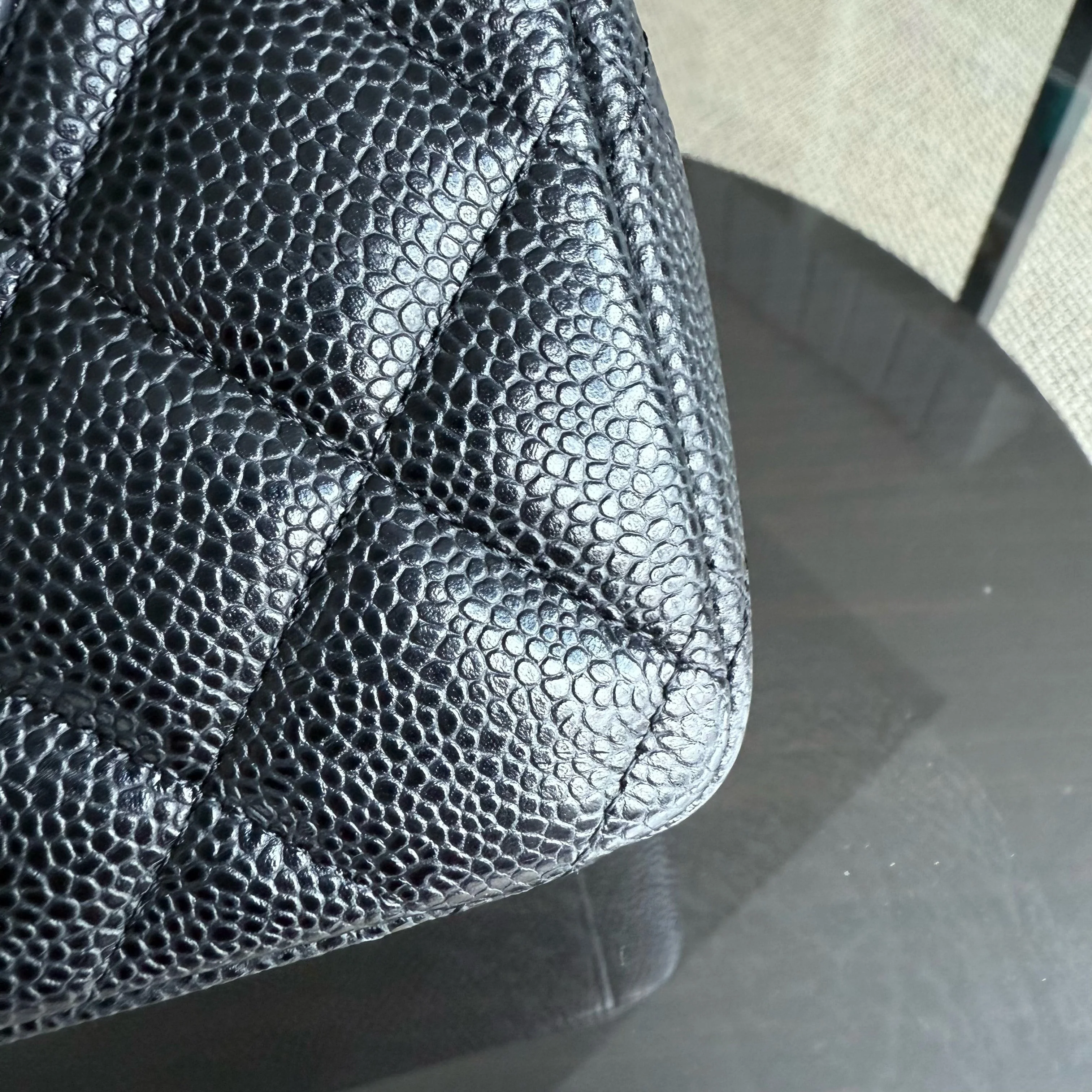 Chanel Classic Flap Maxi - Caviar Double Flap 33CM Quilted Black Gold Hardware