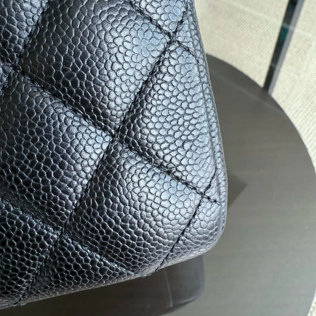 Chanel GST Grand Shopping Tote - Caviar Quilted Black Gold Hardware Series 14
