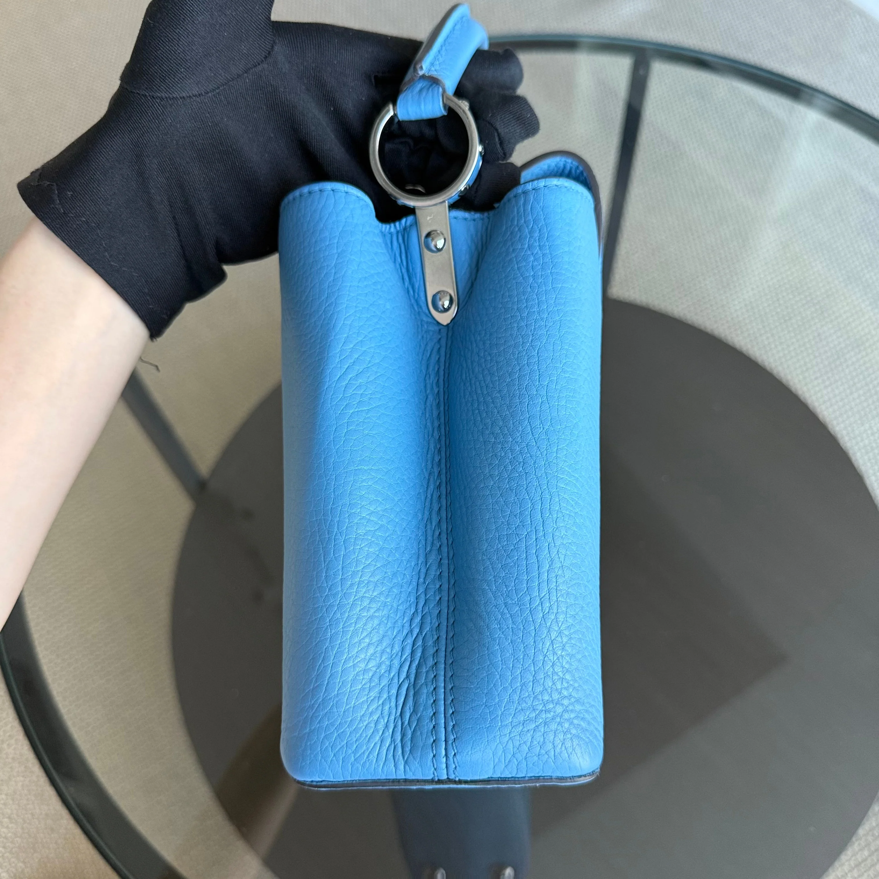 Louis Vuitton Capucines BB - Caviar Silver Hardware Blue Silver Hardware