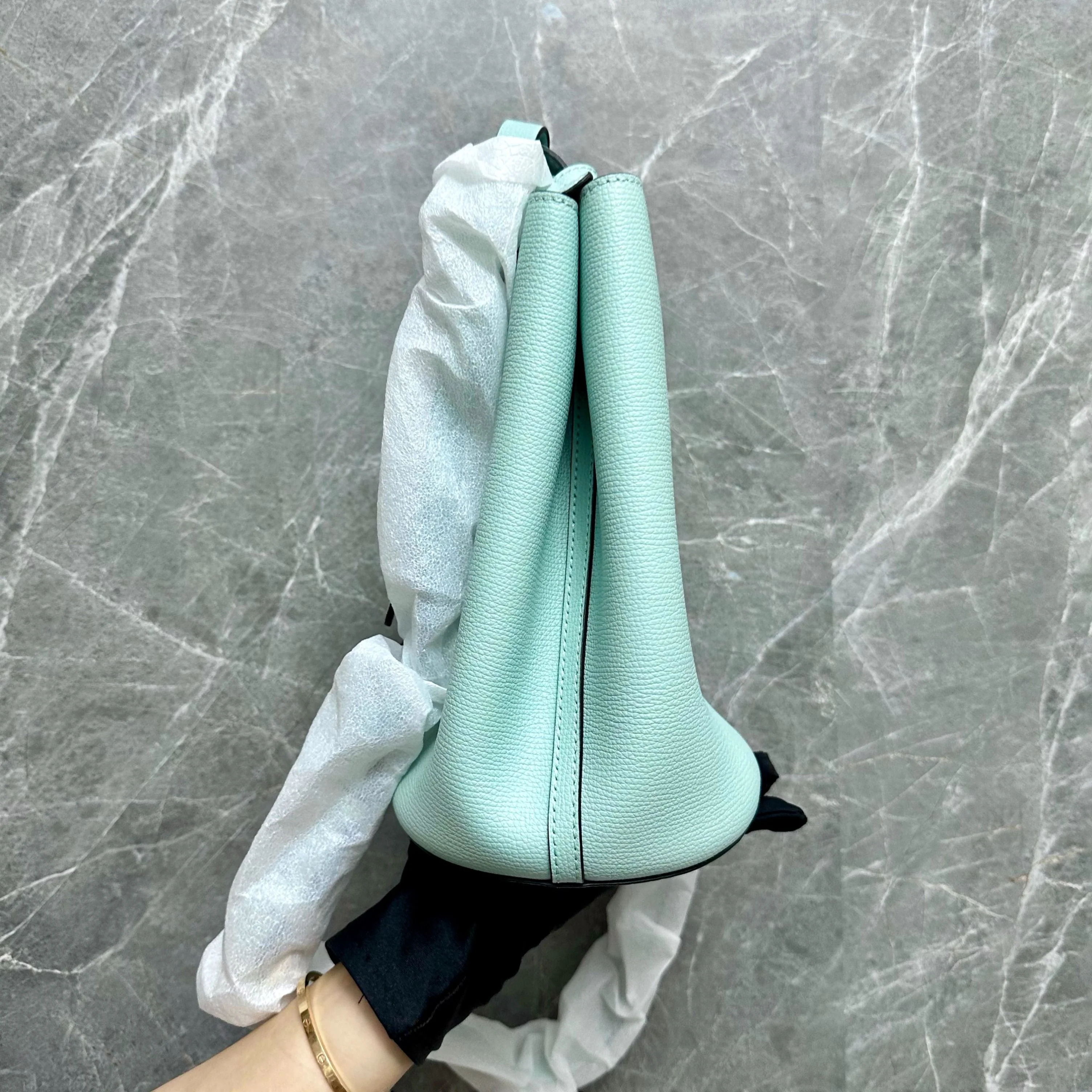 *Brand New* Burberry Haymarket Lone Small Mint Leather Bag - Best Luxury Designers