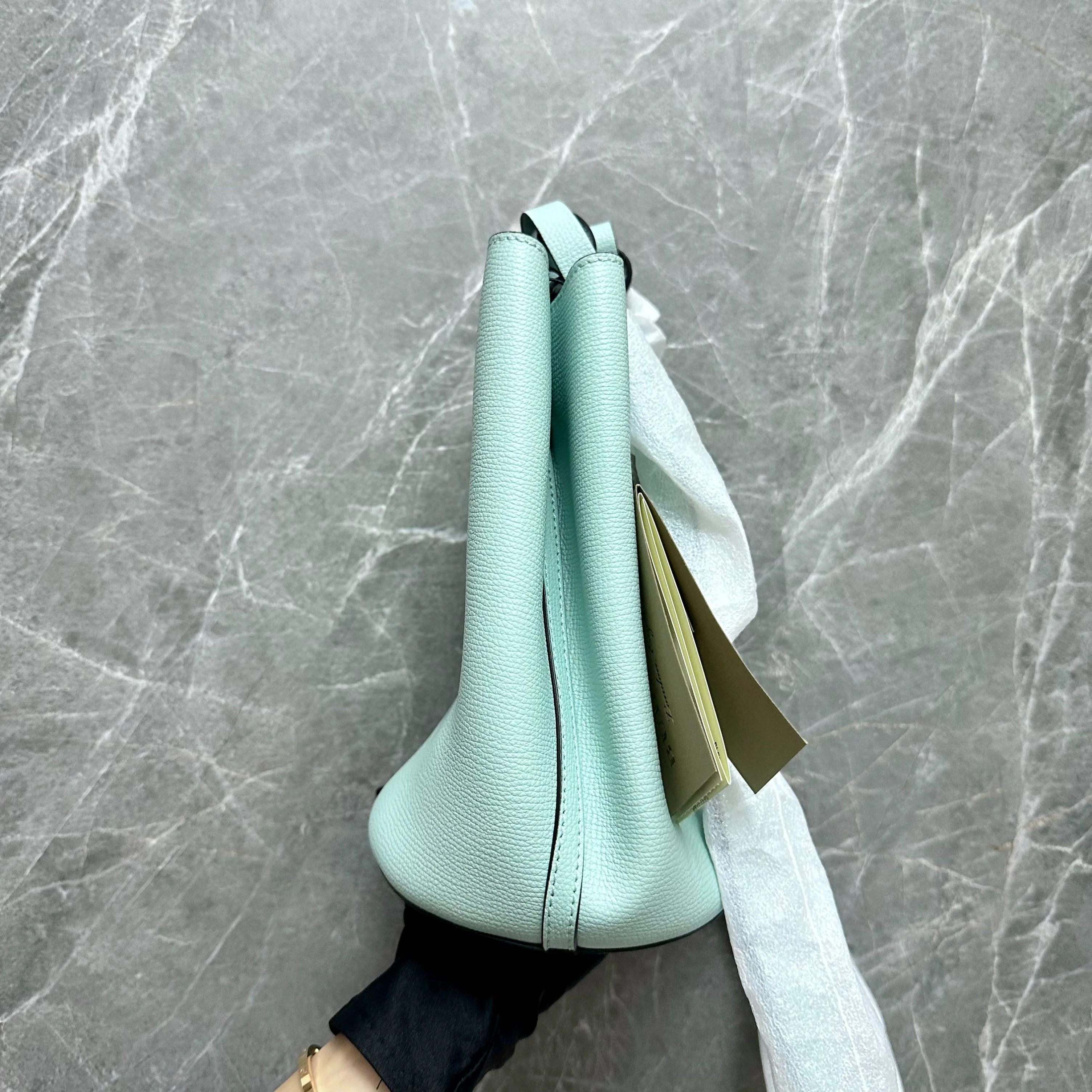 *Brand New* Burberry Haymarket Lone Small Mint Leather Bag - Best Luxury Designers