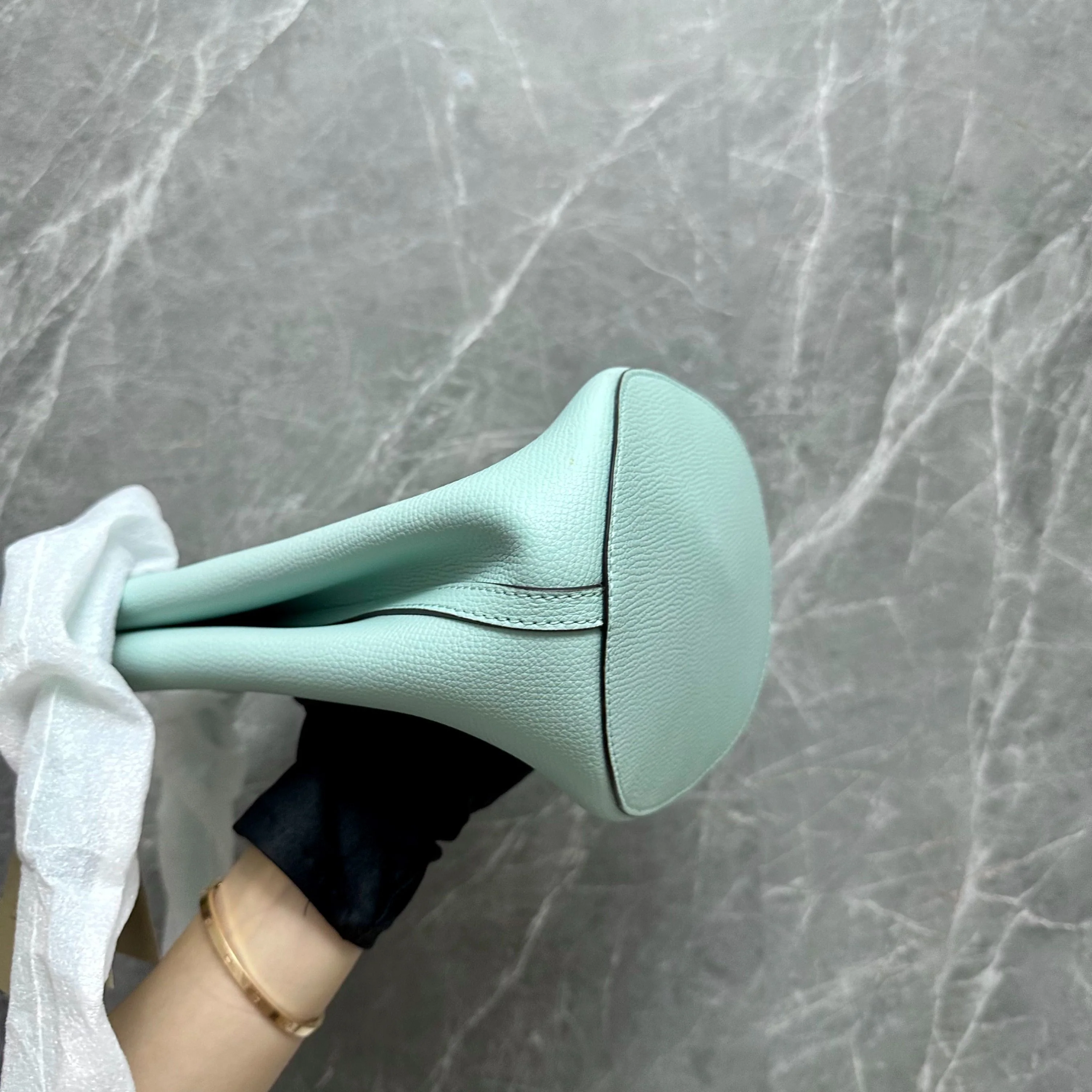 *Brand New* Burberry Haymarket Lone Small Mint Leather Bag - Best Luxury Designers