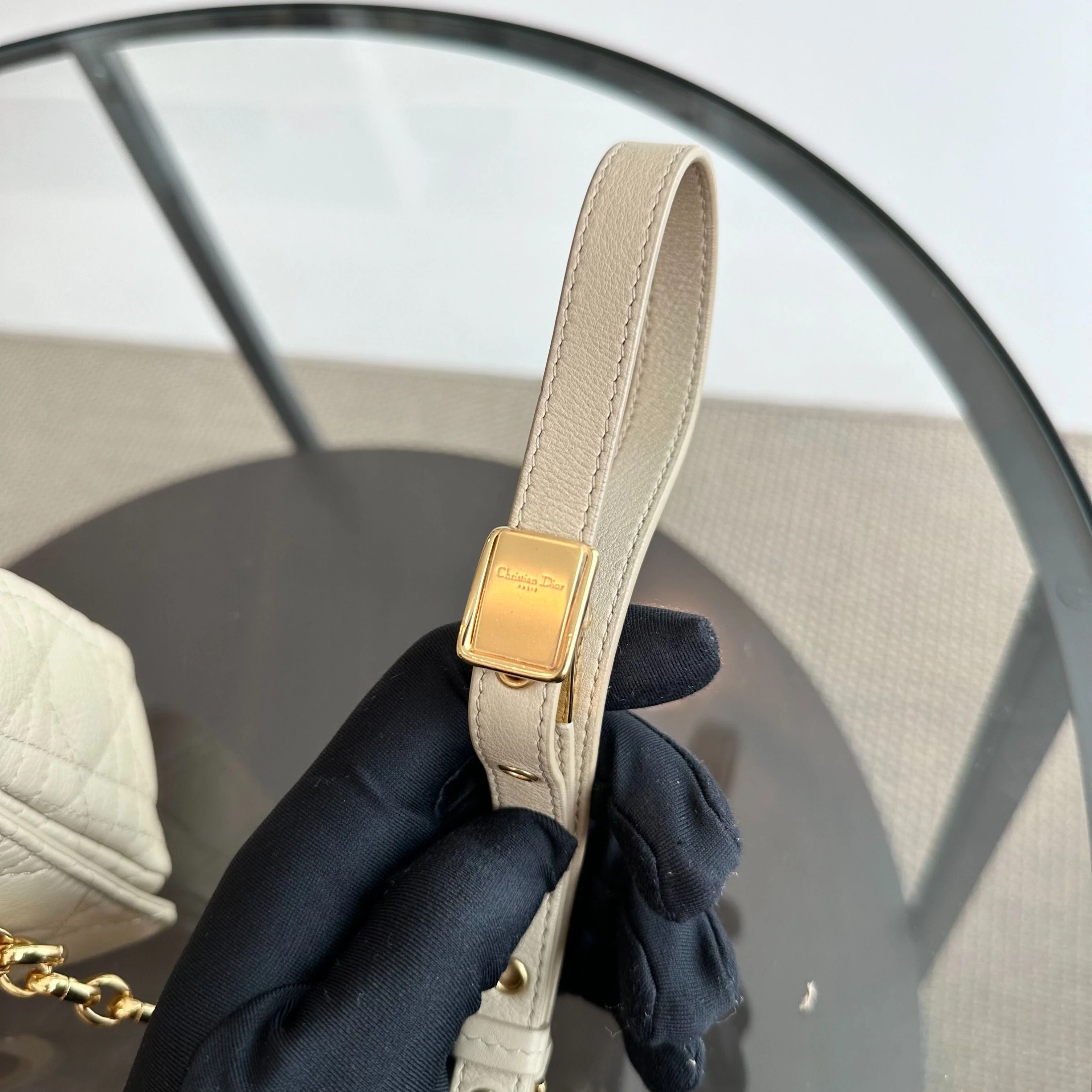 *Brand New* Dior Caro Small Cannage Flap Beige Cross Body Bag GHW - Best Luxury Designers