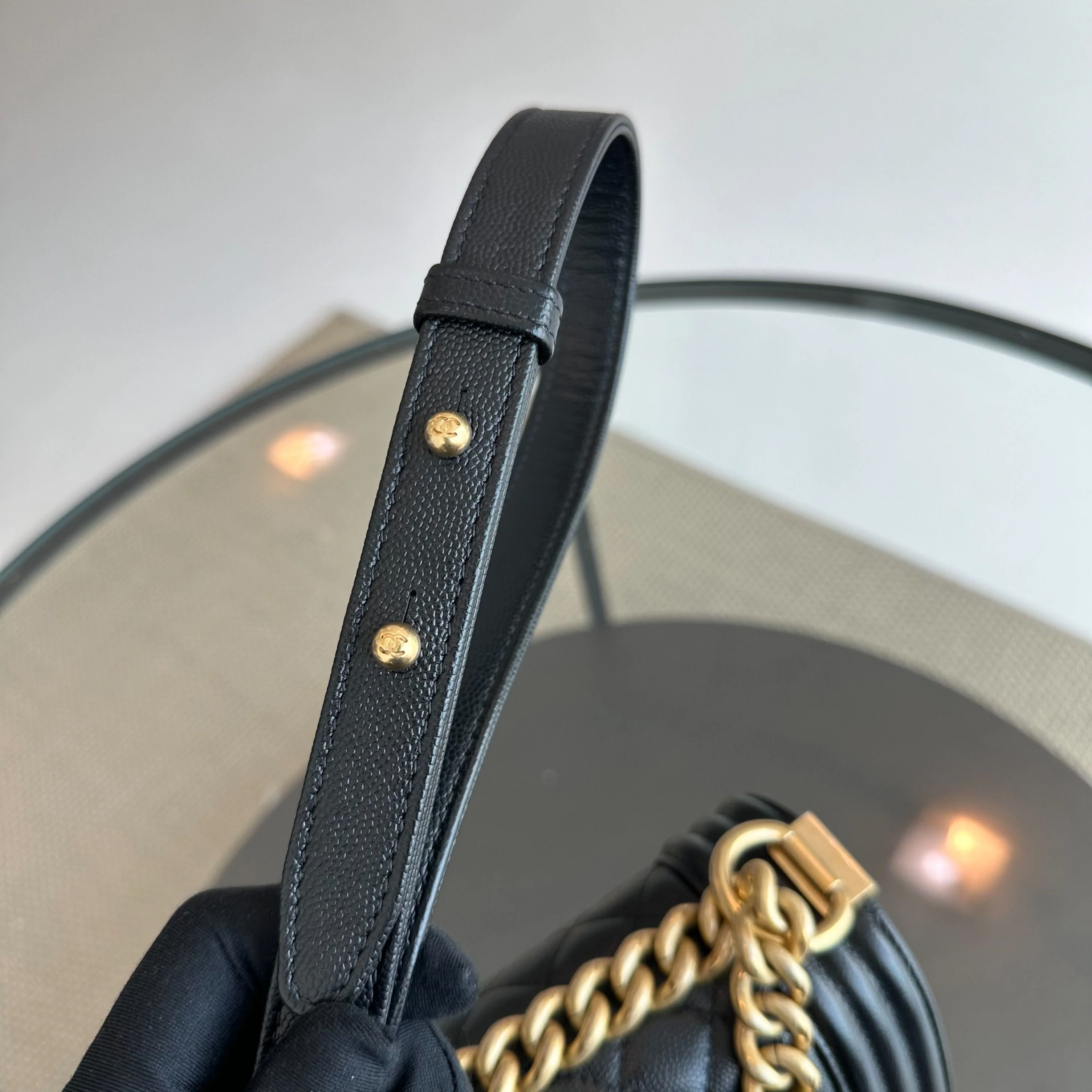 *Brand New, Full Set, Receipt* Chanel Boy Caviar Old Medium 25CM Quilted Calfskin Leboy Black GHW No 28 - Best Luxury Designers