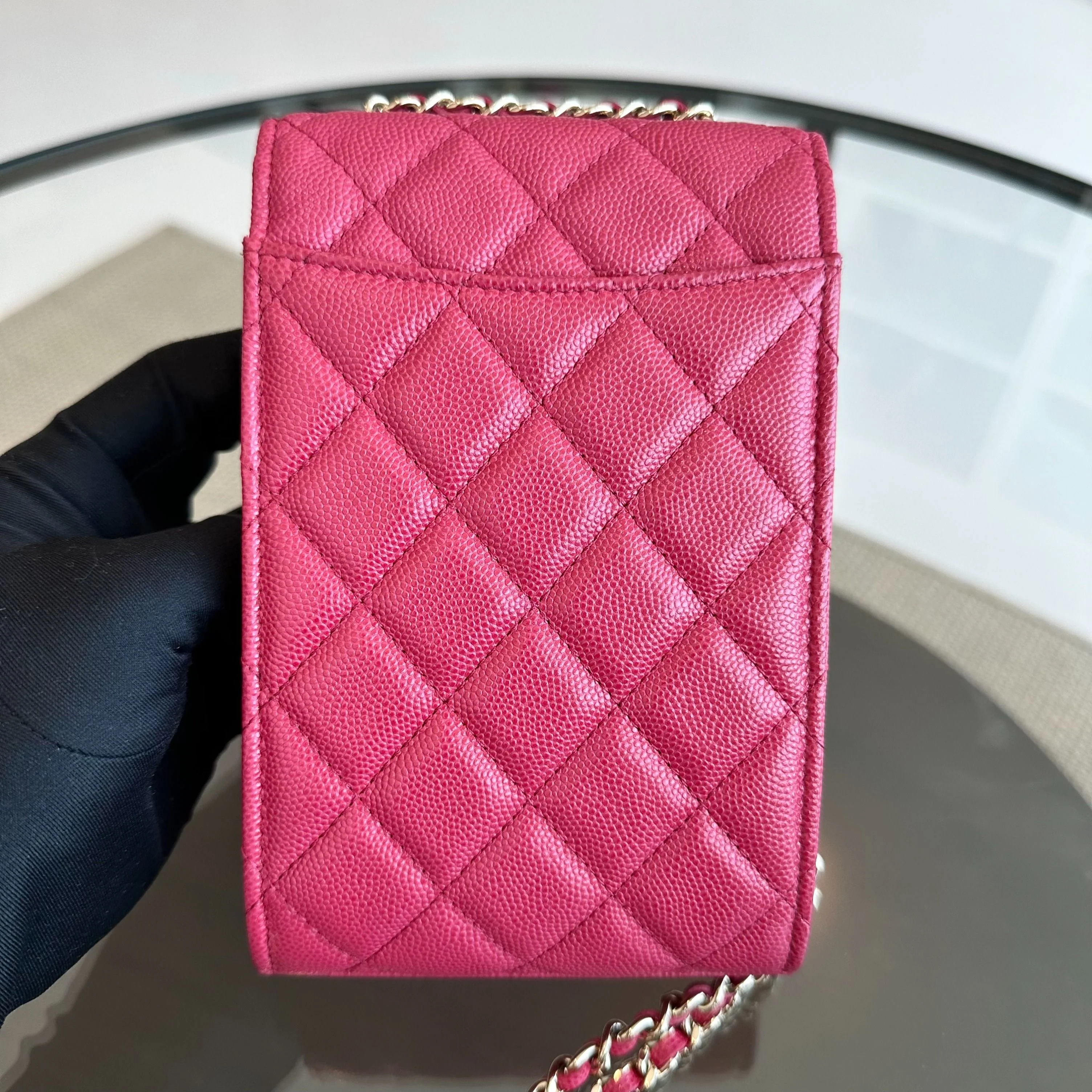 *Brand New, Receipt Full Set* Chanel Caviar Phone Holder Chain Shoulder Bag No 29 - Best Luxury Designers