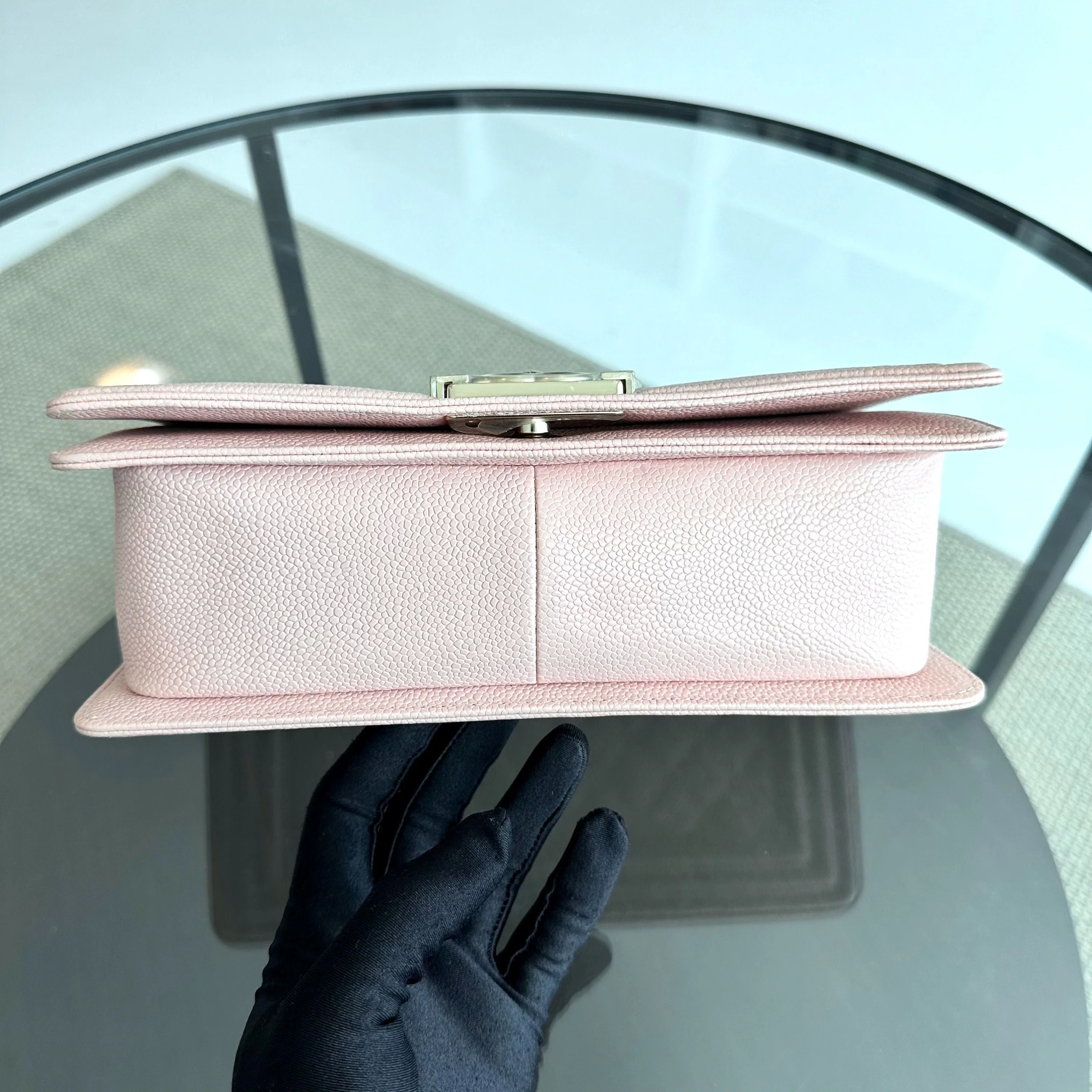 *Brand New, Series 29* Chanel Caviar Boy Old Medium 25CM Leboy Sakura Pink LGHW No 29 - Best Luxury Designers