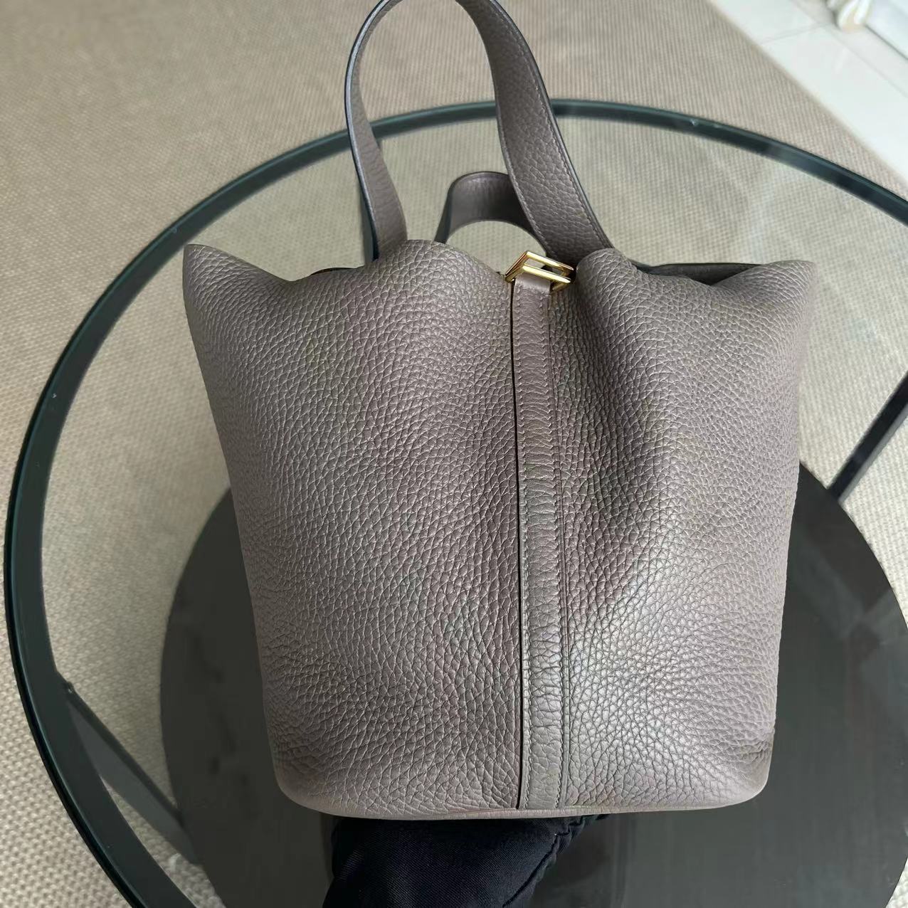 Hermes Picotin 22 - Etoupe Clemence Golden Hardware