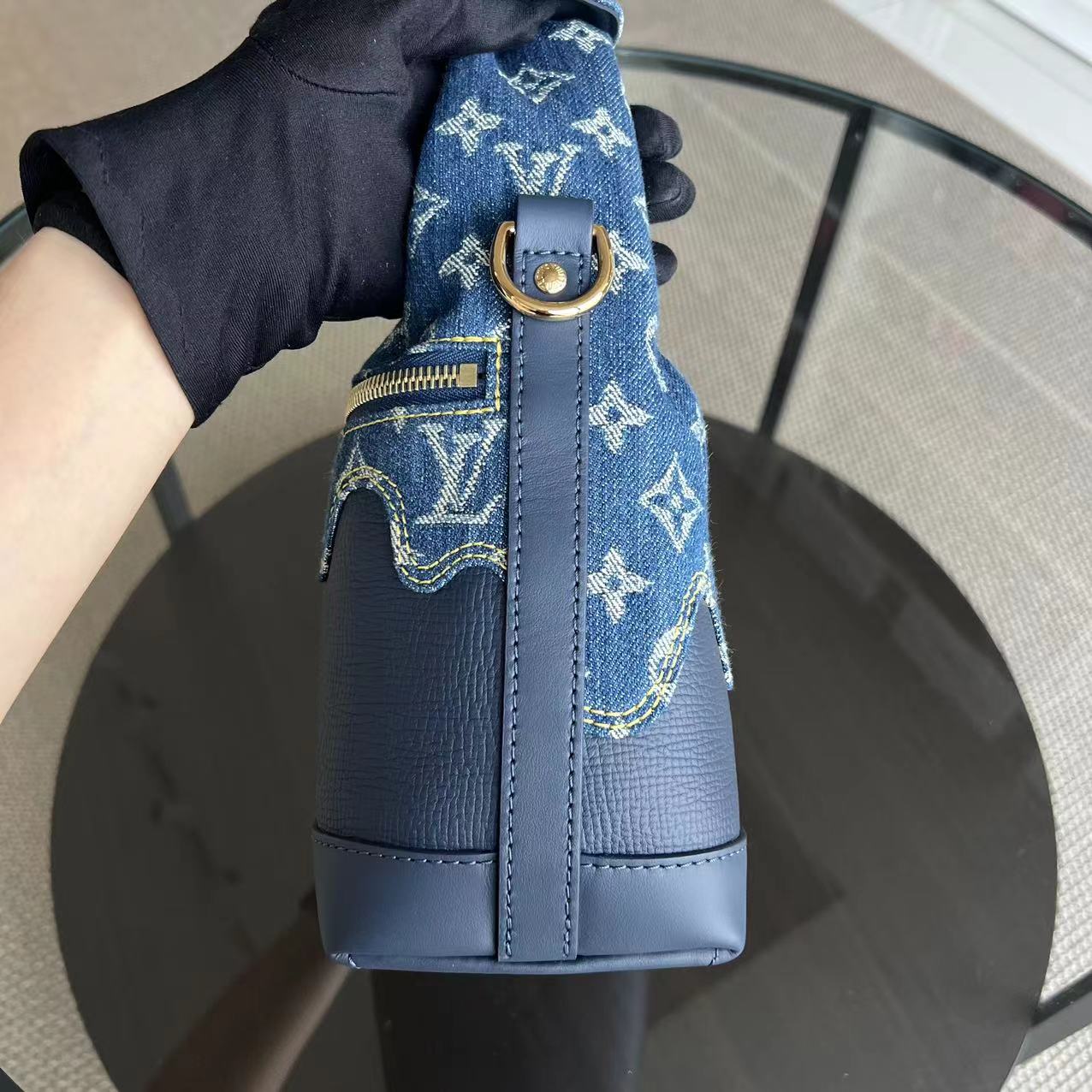 Louis Vuitton LV Japanese Cruiser Denim Blue Handbag