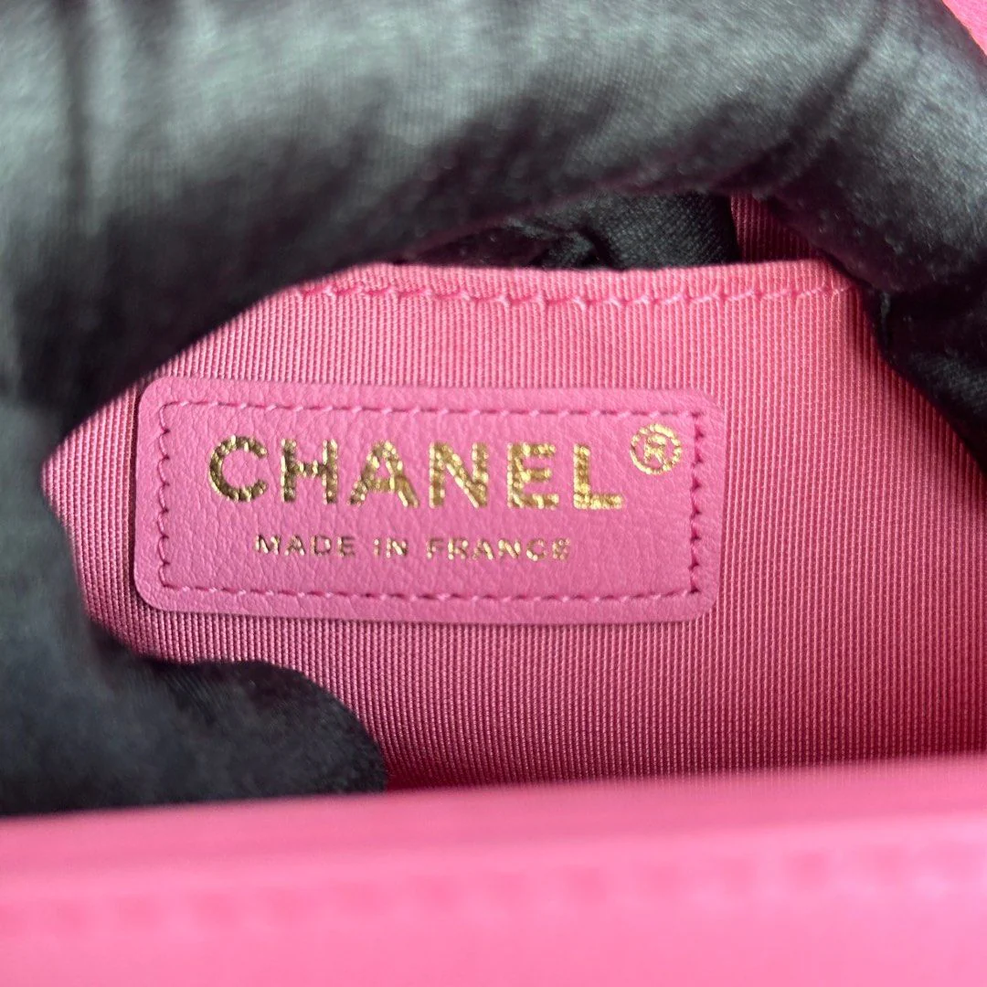 *Calfskin* Chanel Boy Old Medium Quilted Smooth Calfskin Pink AGHW No 26 - Best Luxury Designers
