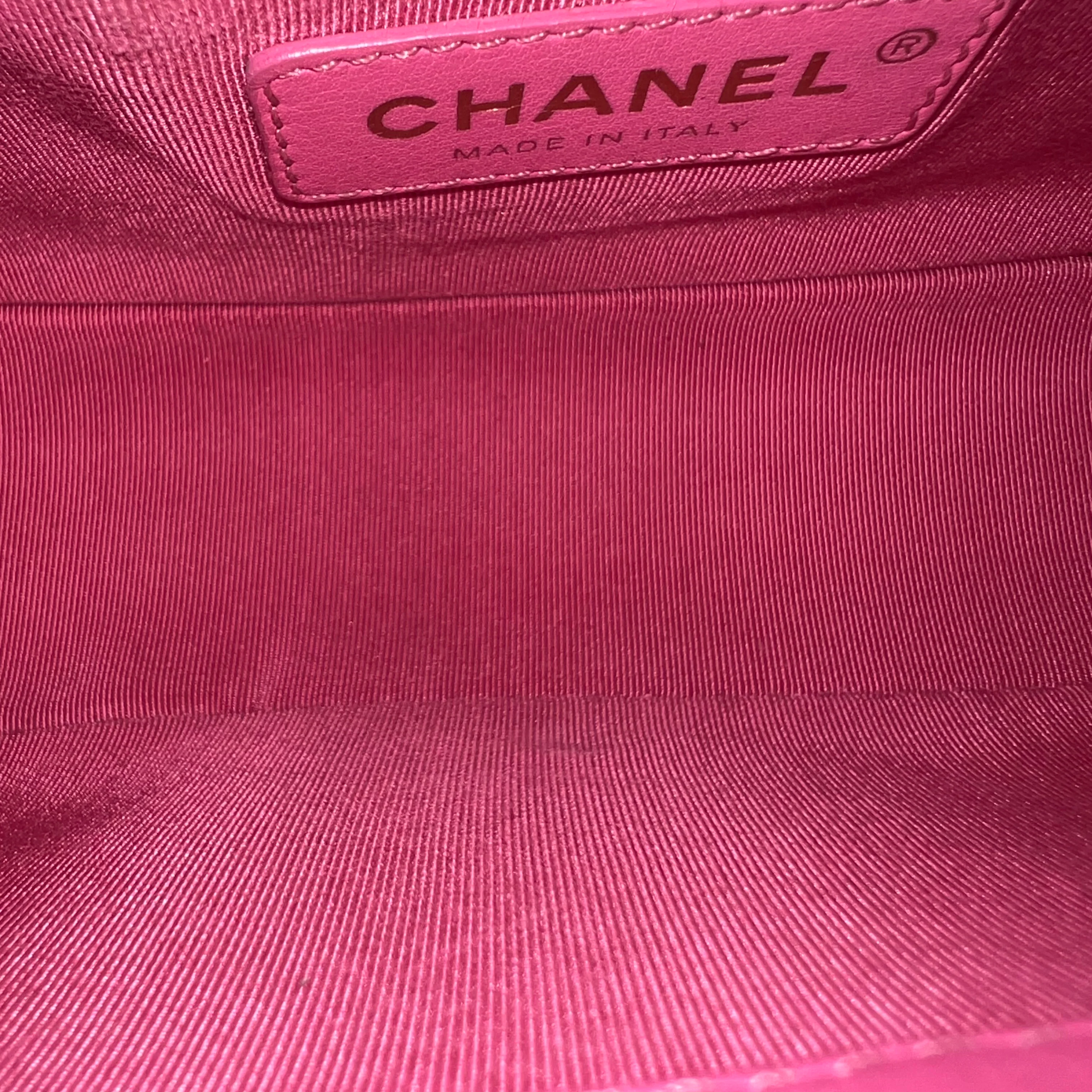 *Calfskin* Chanel Boy Small 20CM Quilted Calfskin Sakura Pink Leboy Golden Hardware Series 26 - Best Luxury Designers