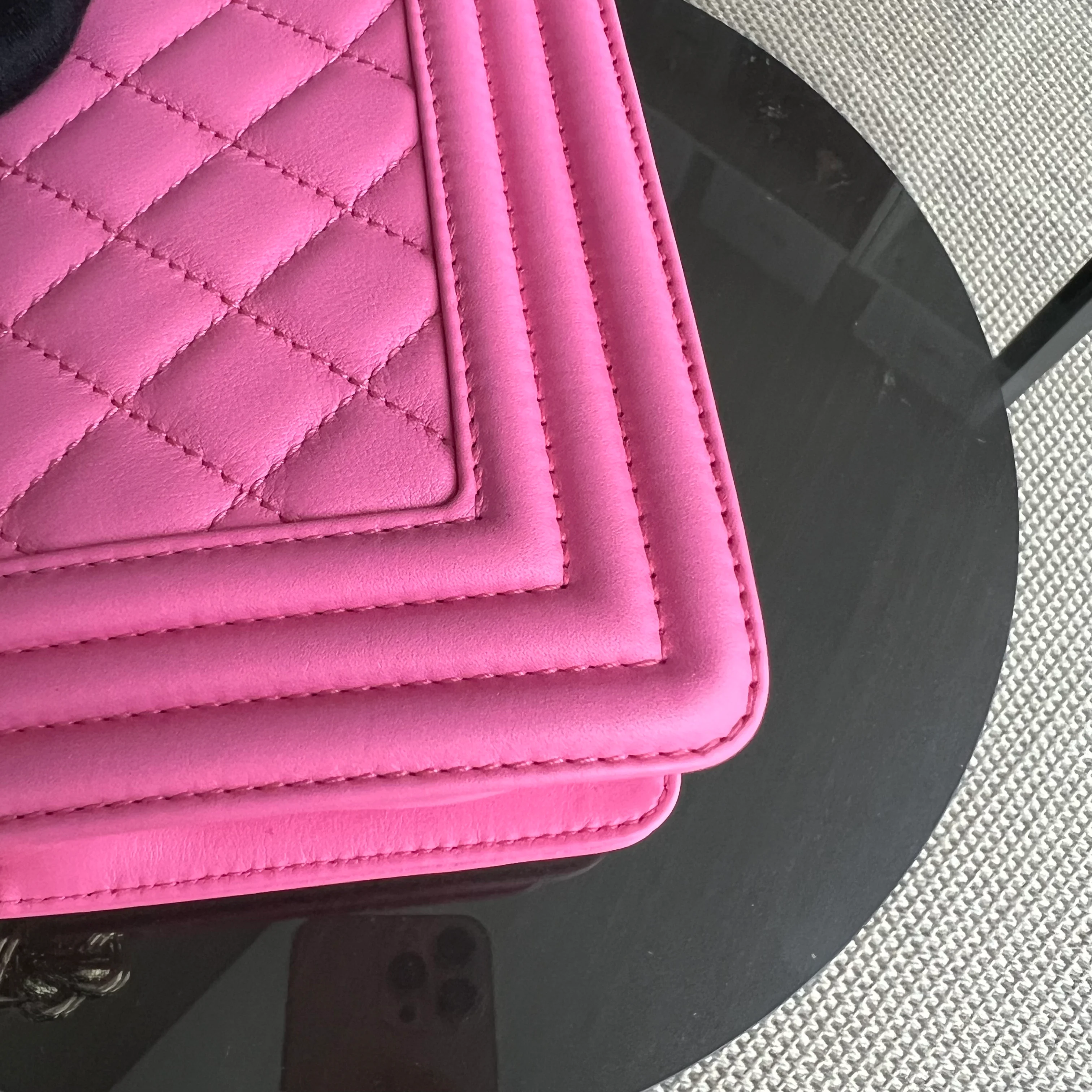 *Calfskin* Chanel Boy Small 20CM Quilted Calfskin Sakura Pink Leboy Golden Hardware Series 26 - Best Luxury Designers