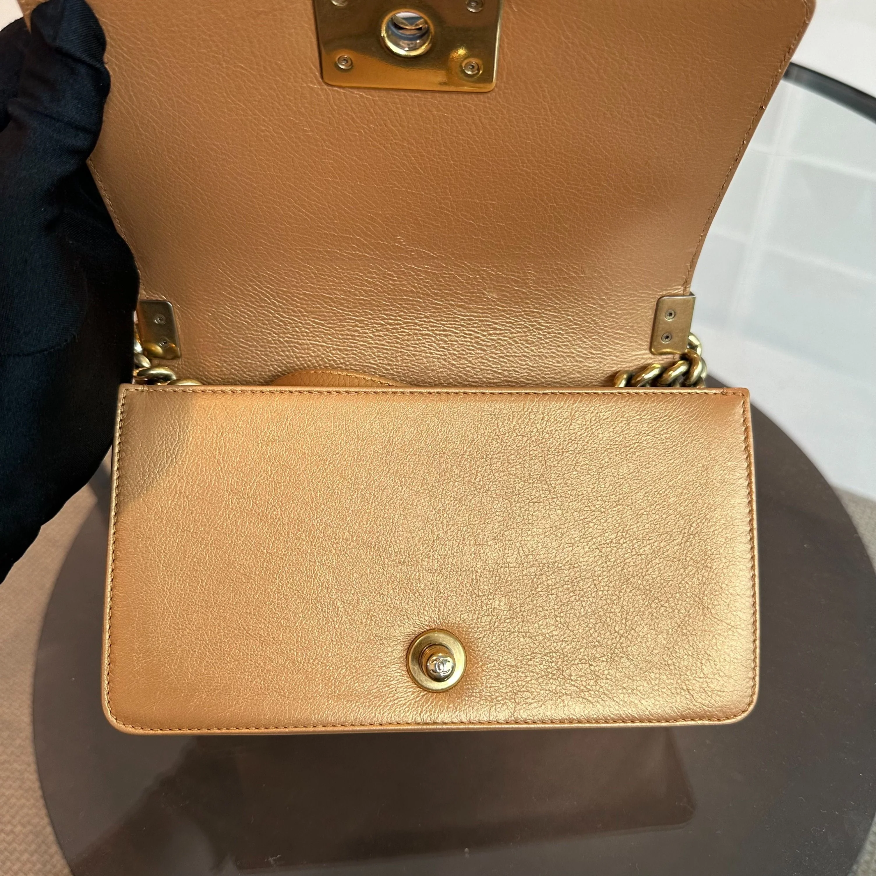 *Calfskin* Chanel Boy Small Calfskin Gold GHW No 20 - Best Luxury Designers