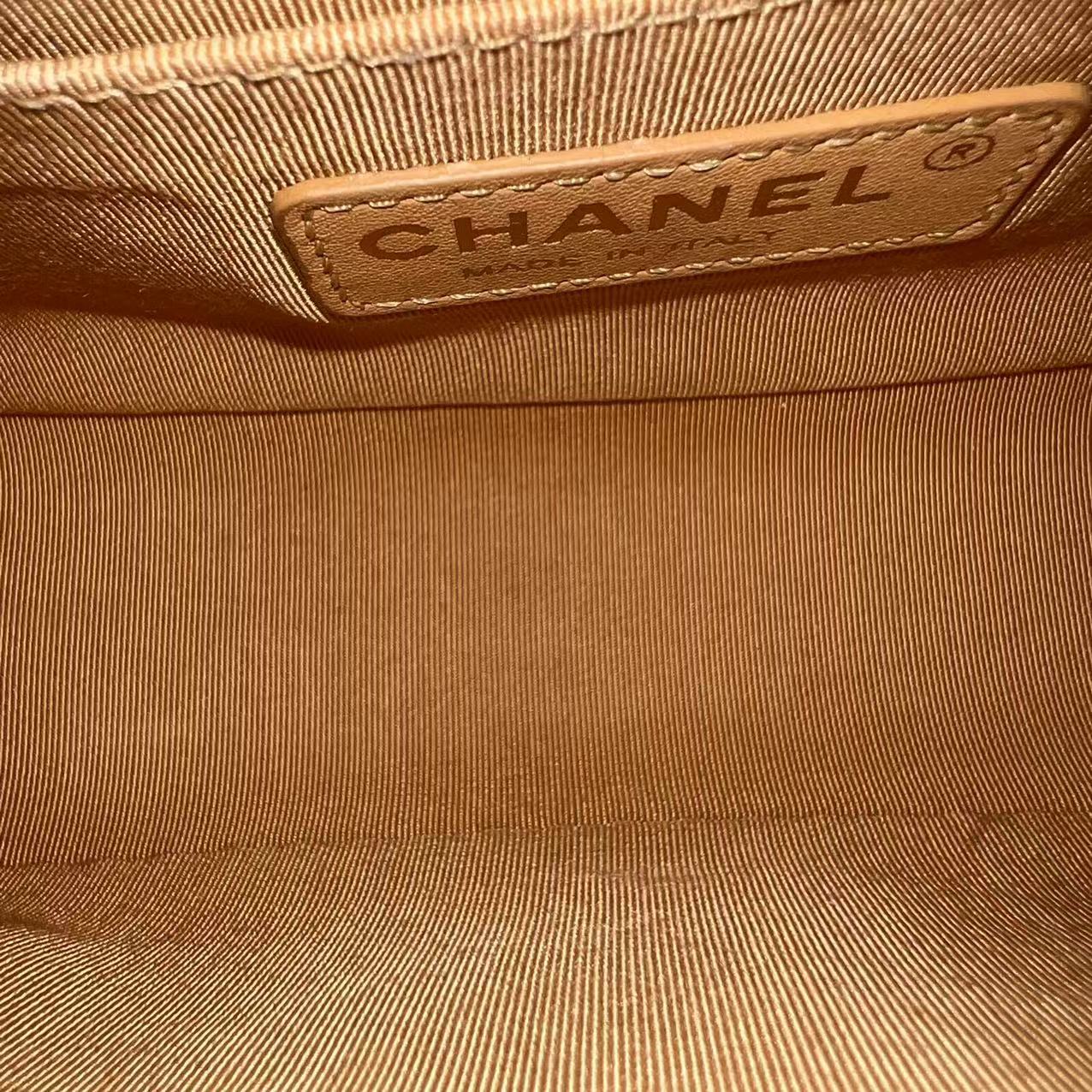 *Calfskin* Chanel Boy Small Quilted Grained Calfskin Cream White Leboy Golden Hardware Series 20 - Best Luxury Designers
