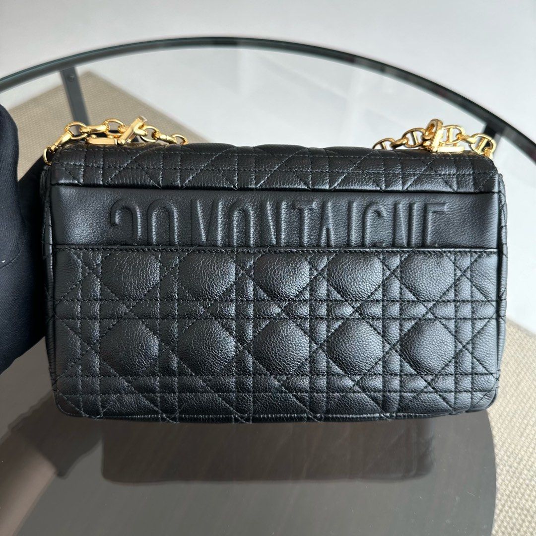 Caro Medium 25CMCannage Calfskin Black GHW - Best Luxury Designers