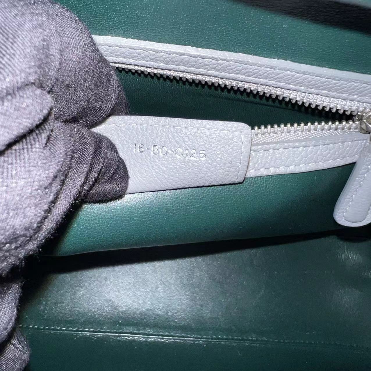 *Caviar* Dior Lady Large Cannage Caviar Grained Calfskin Grey Gray SHW NO STRAP - Best Luxury Designers