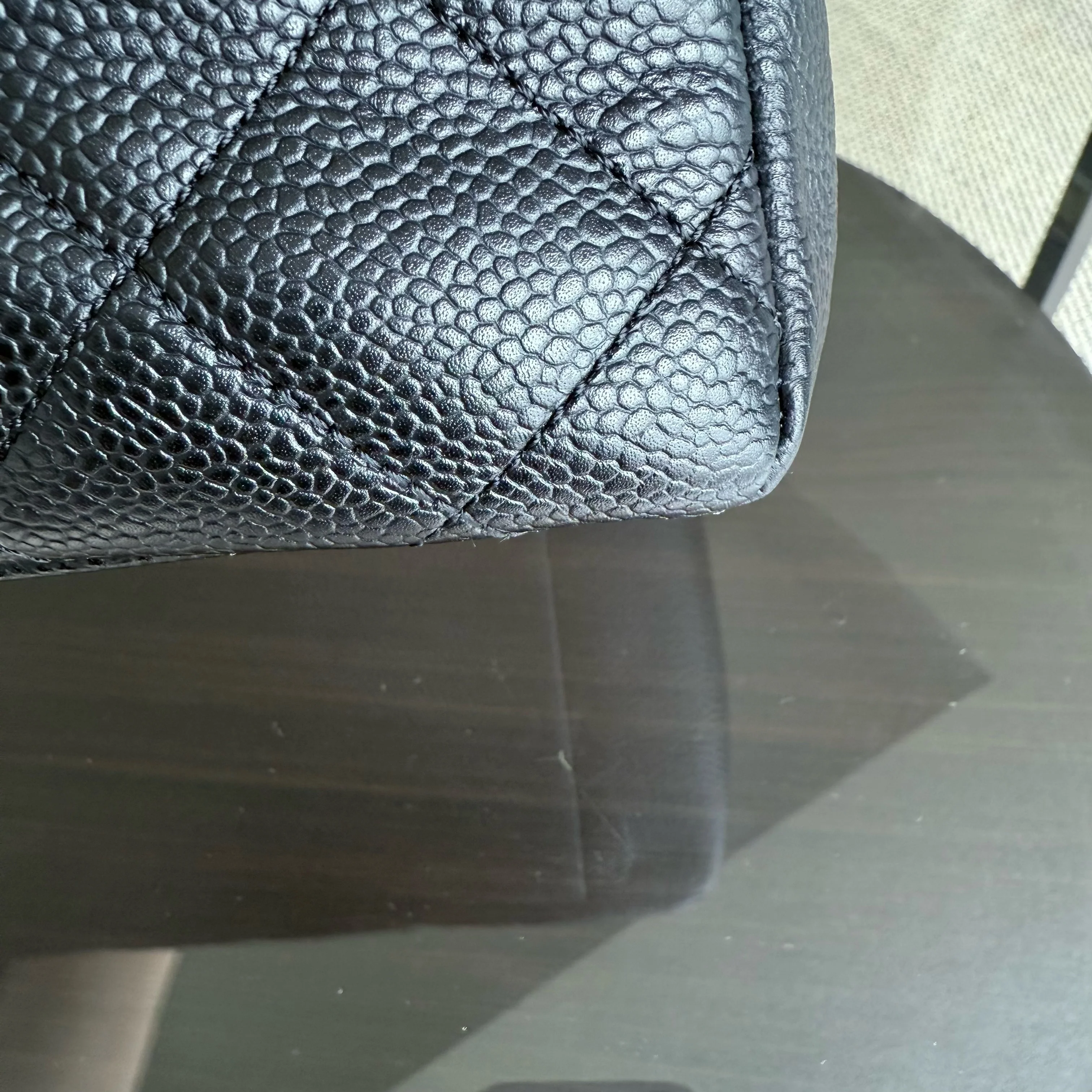 Chanel GST Grand Shopping Tote - Caviar Quilted Black Gold Hardware Series 11