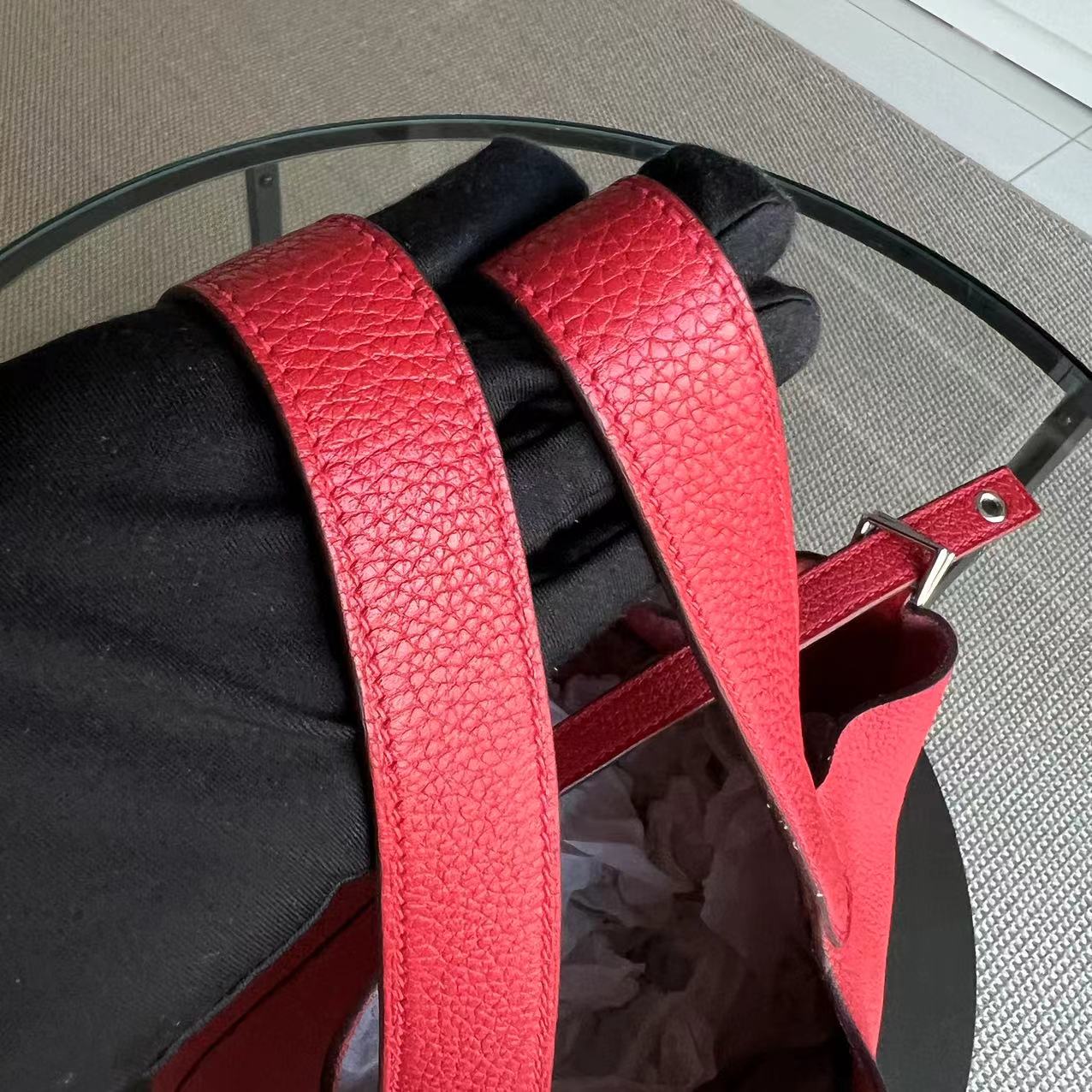 Hermes Picotin 22 - Clemence Red Silver Hardware