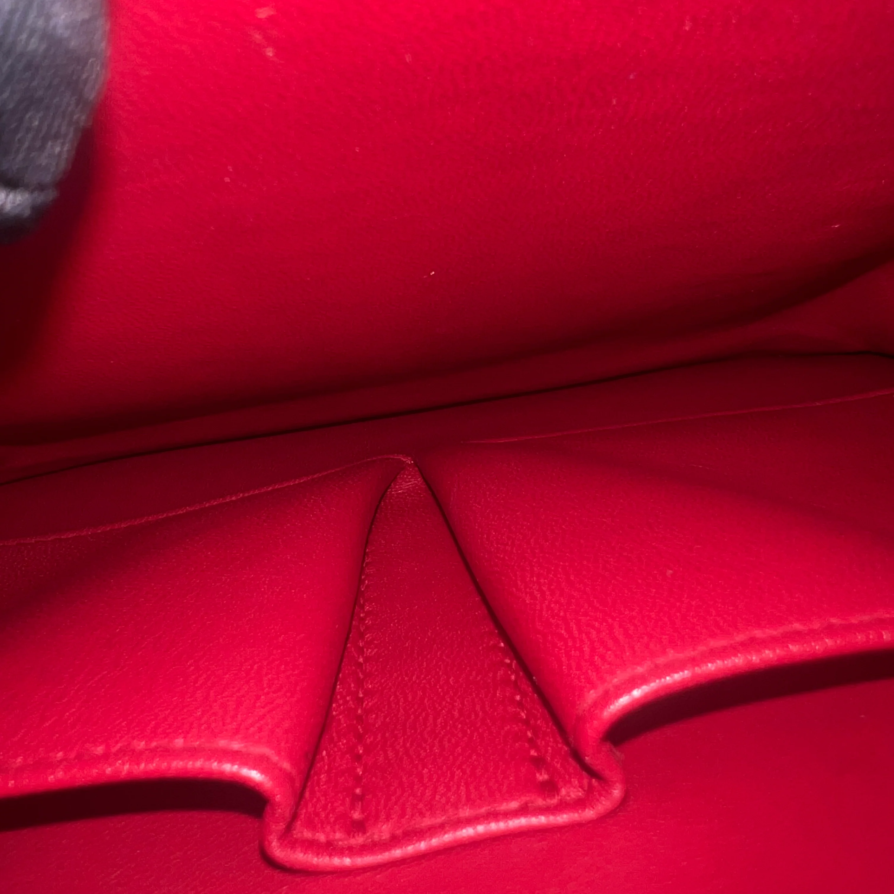 Celine Box Classic Smooth Calfskin Red Golden Hardware - Best Luxury Designers