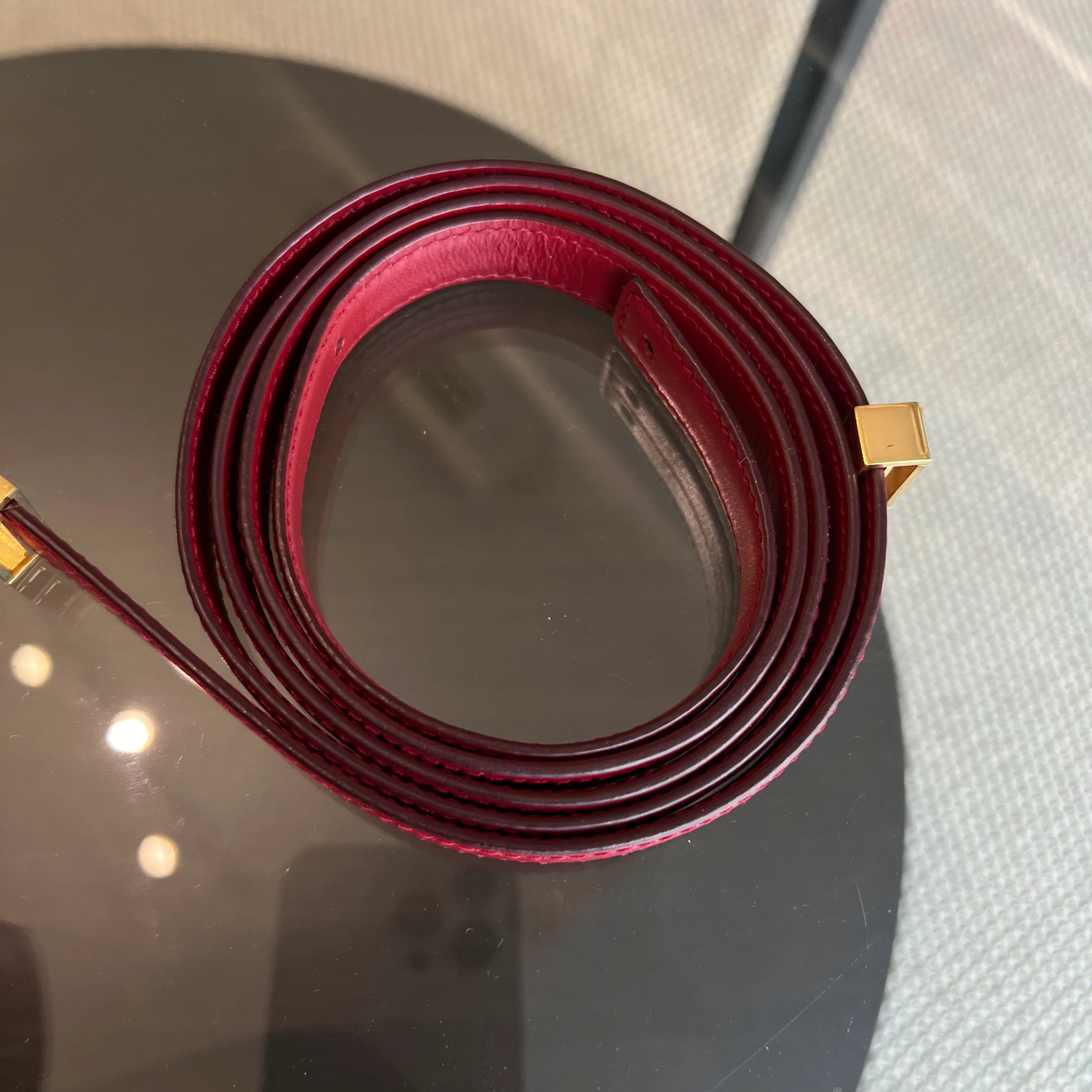 Celine Box Classic Smooth Calfskin Red Golden Hardware - Best Luxury Designers