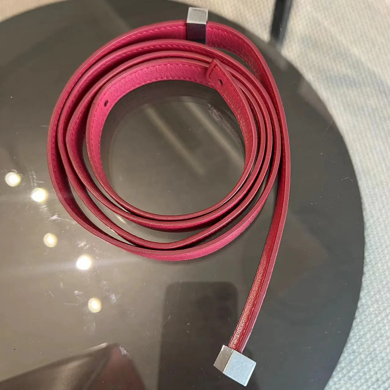 Celine Box Medium Grained Calfskin Hot Pink Silver Hardware - Best Luxury Designers