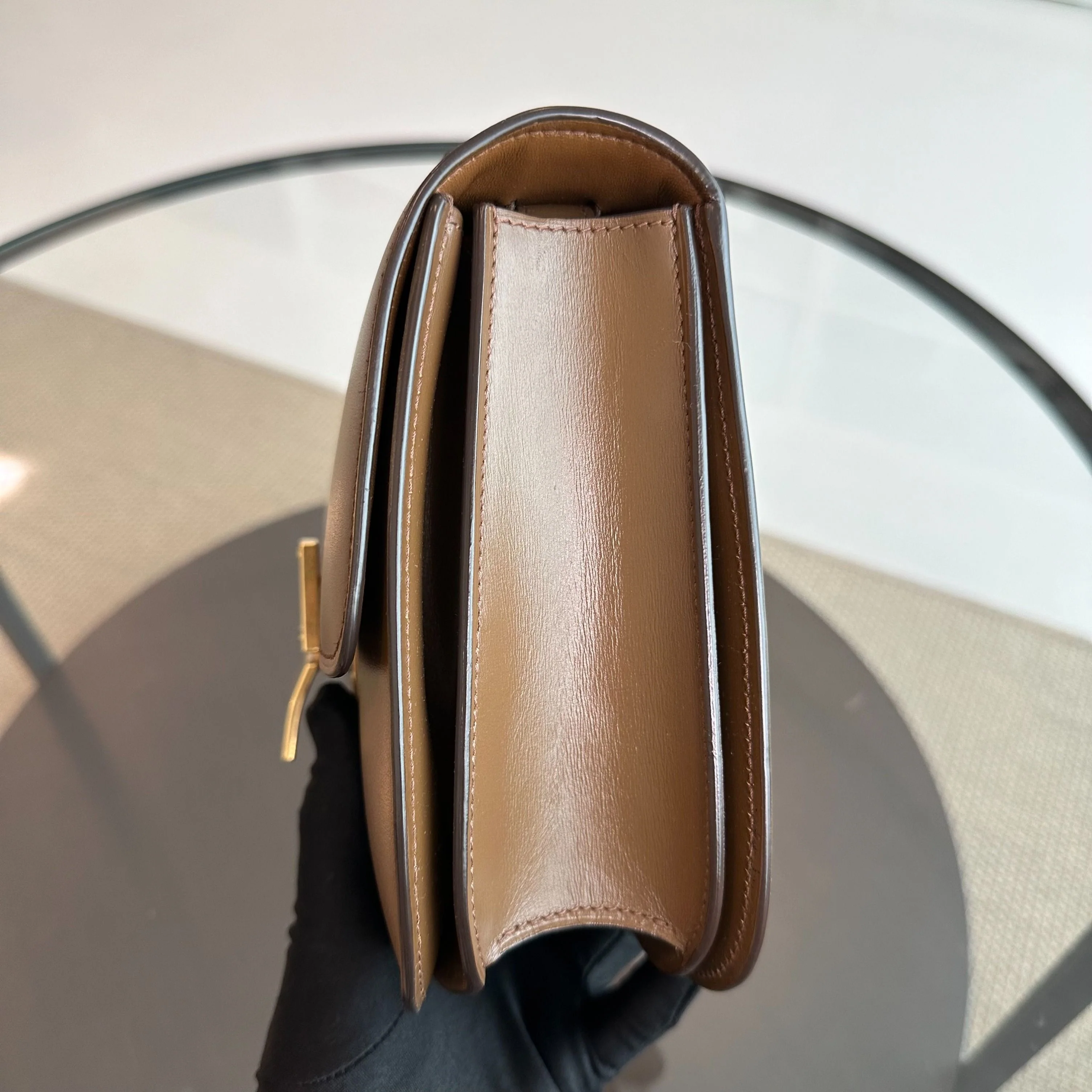 Celine Classic Box Medium Smooth Calfskin Leather Caramel GHW - Best Luxury Designers