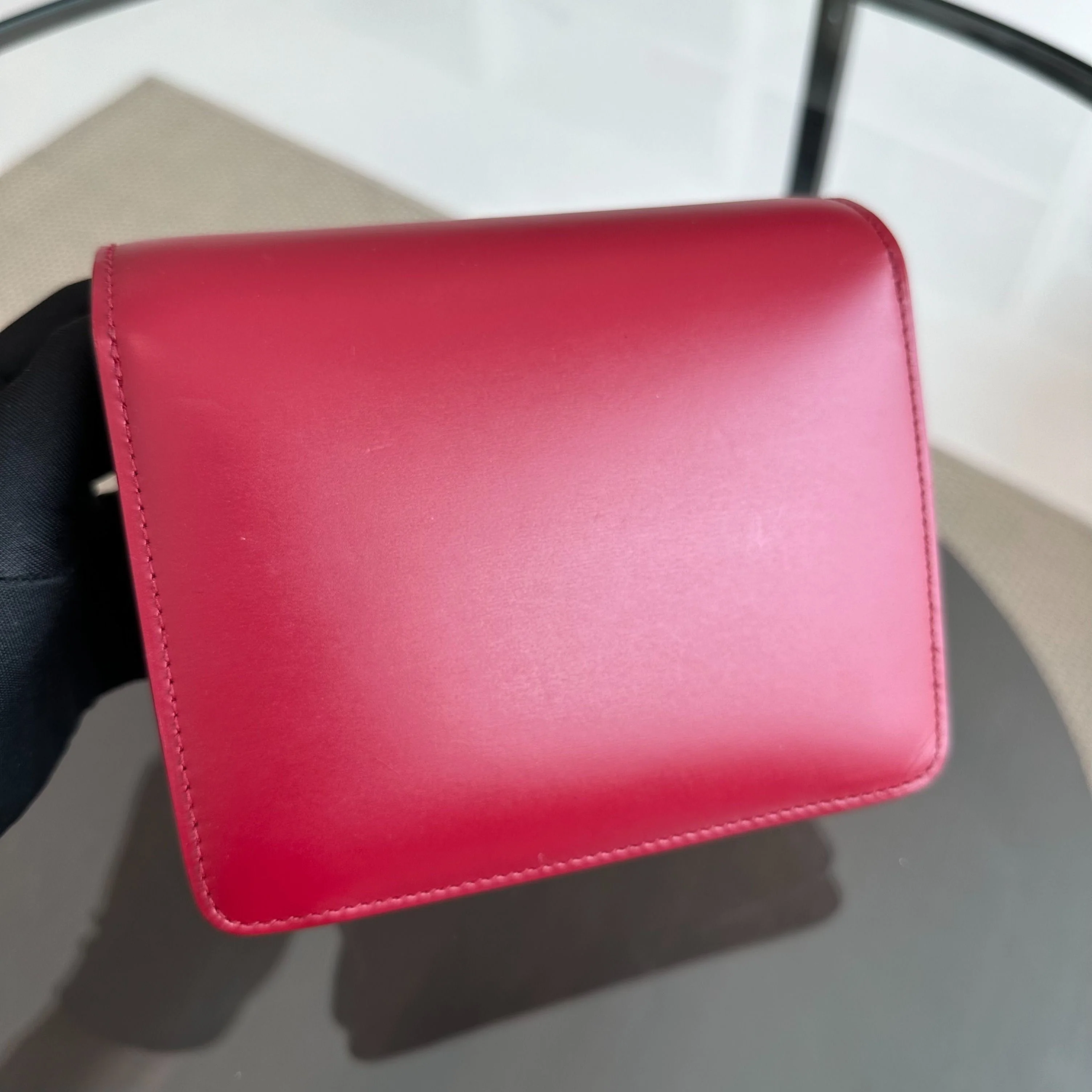 Celine Classic Box Small Smooth Calfskin Burgendy GHW - Best Luxury Designers