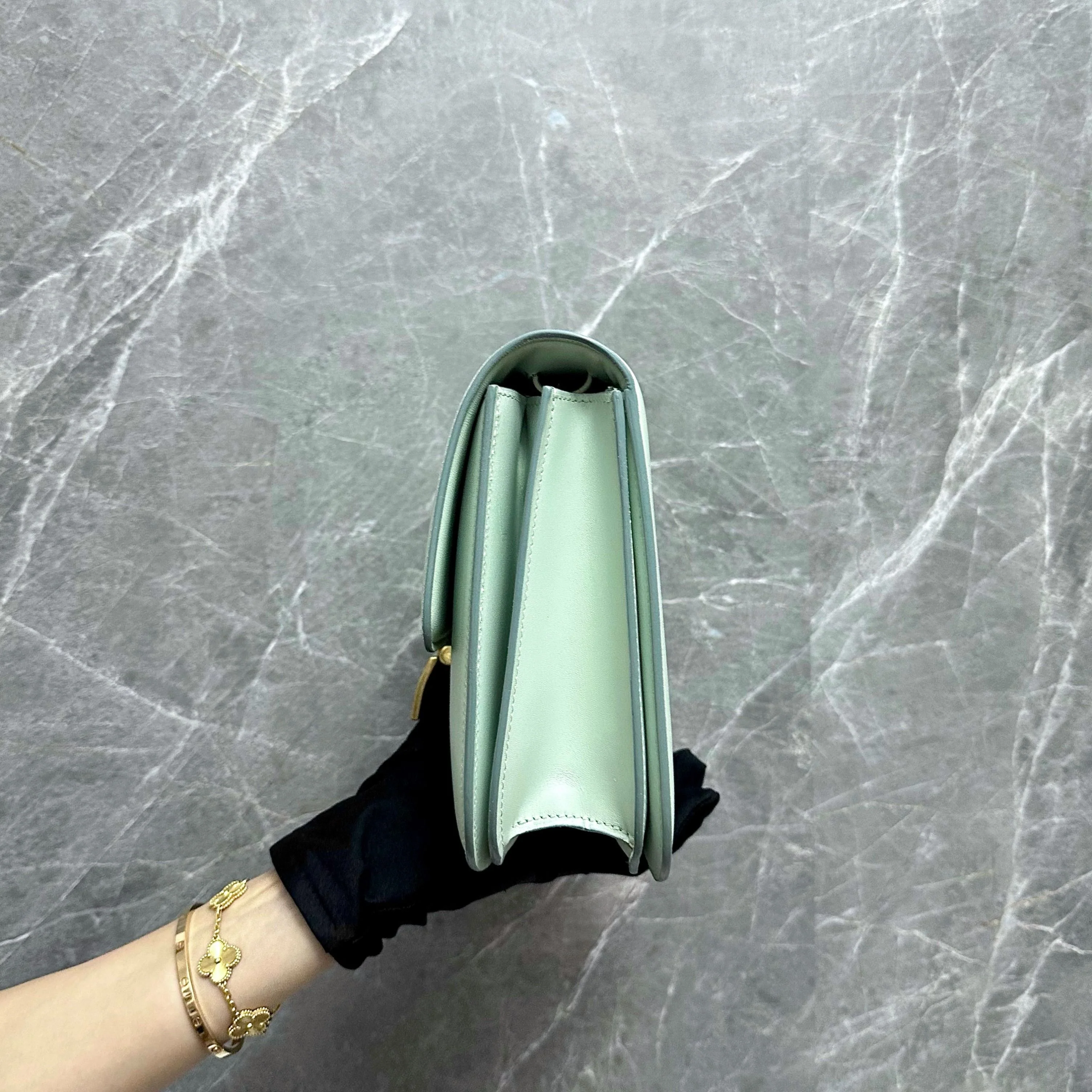 Celine Classic Box Smooth Calfskin Mint Green GHW - Best Luxury Designers