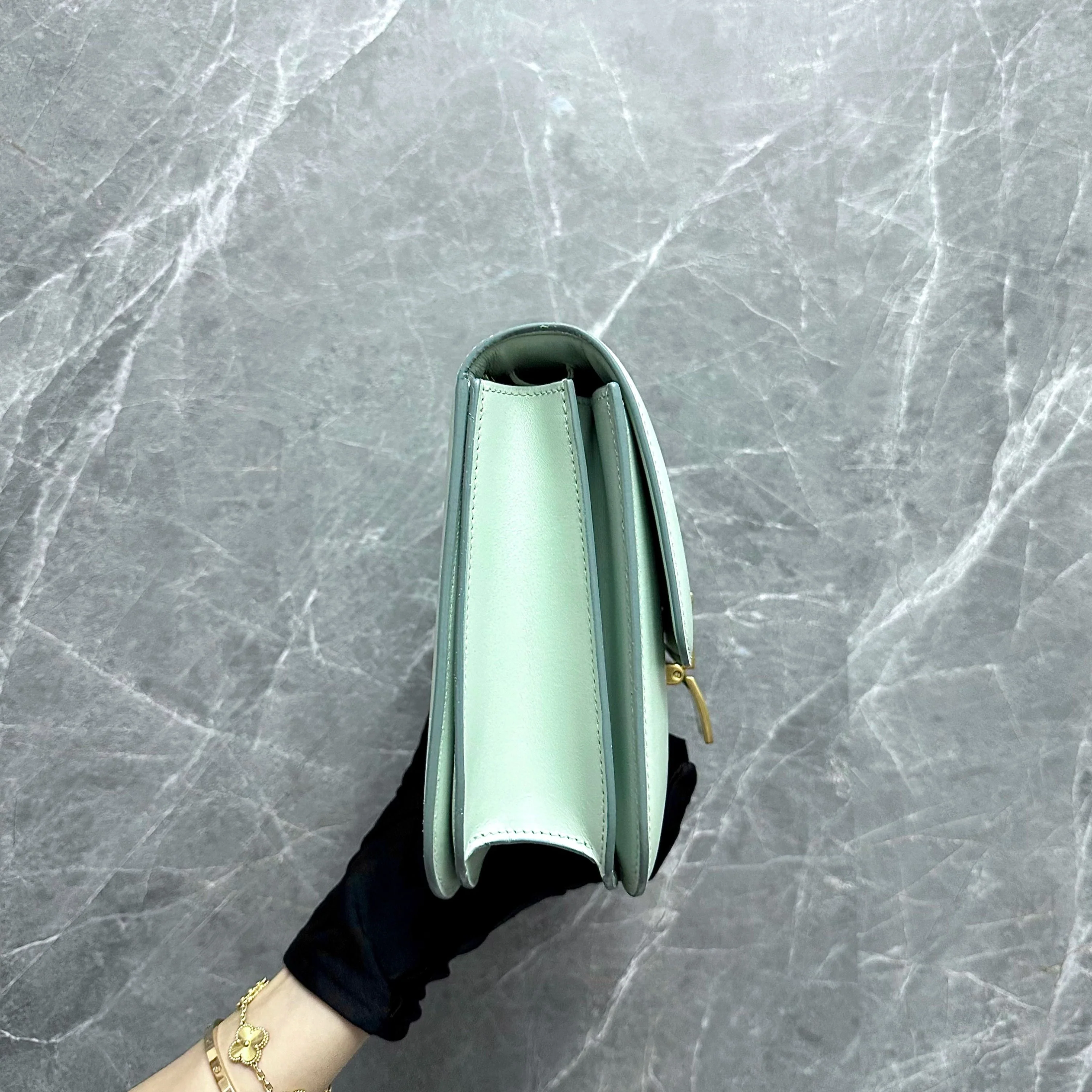 Celine Classic Box Smooth Calfskin Mint Green GHW - Best Luxury Designers