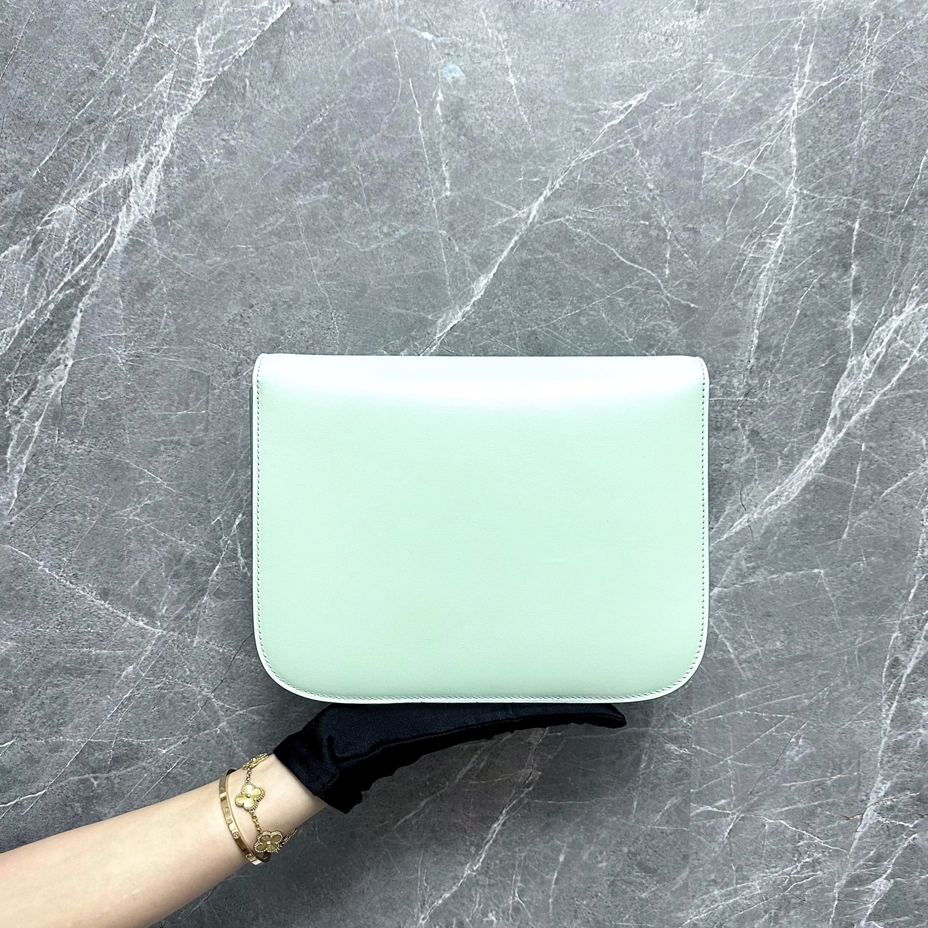 Celine Classic Box Smooth Calfskin Mint Green GHW - Best Luxury Designers