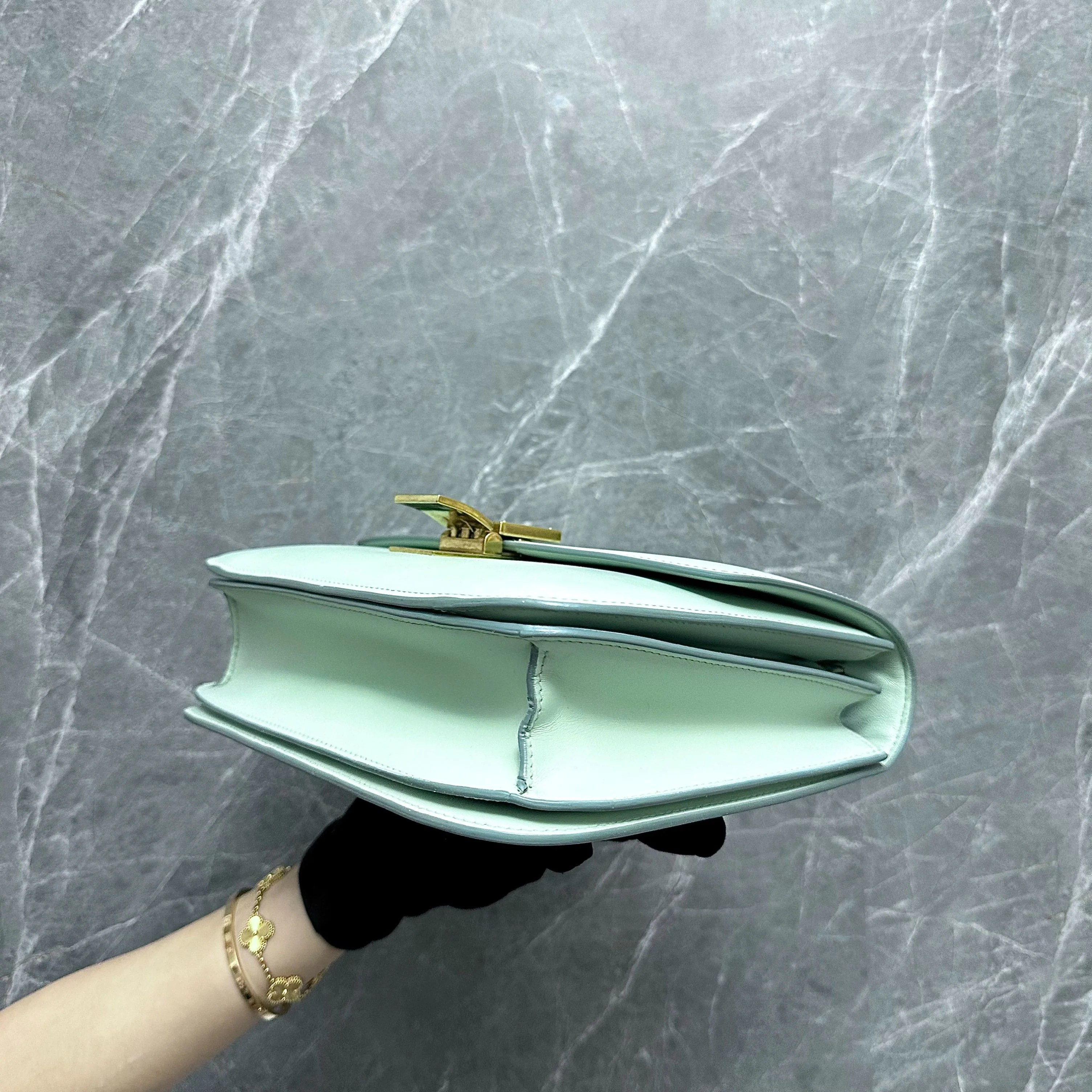 Celine Classic Box Smooth Calfskin Mint Green GHW - Best Luxury Designers