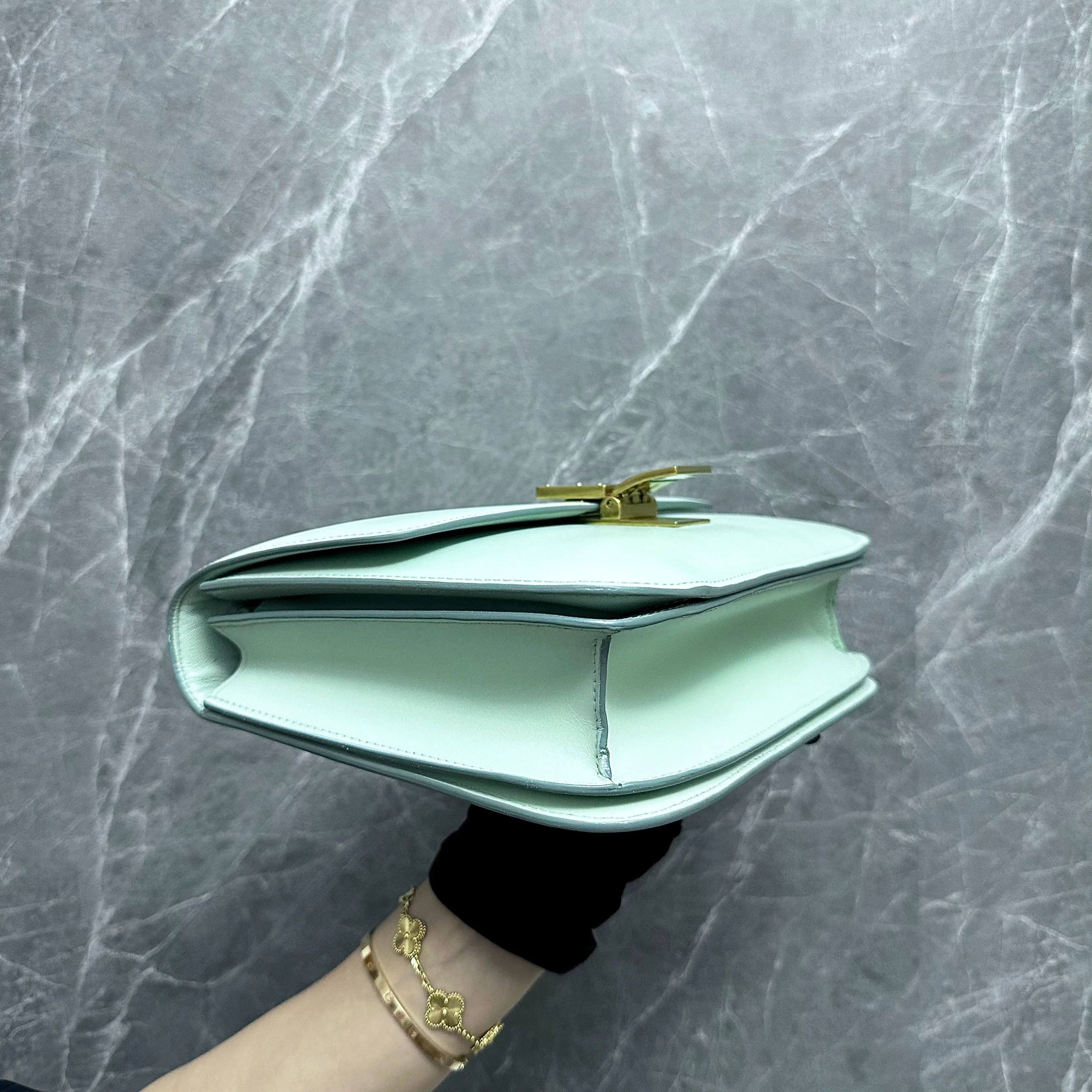 Celine Classic Box Smooth Calfskin Mint Green GHW - Best Luxury Designers