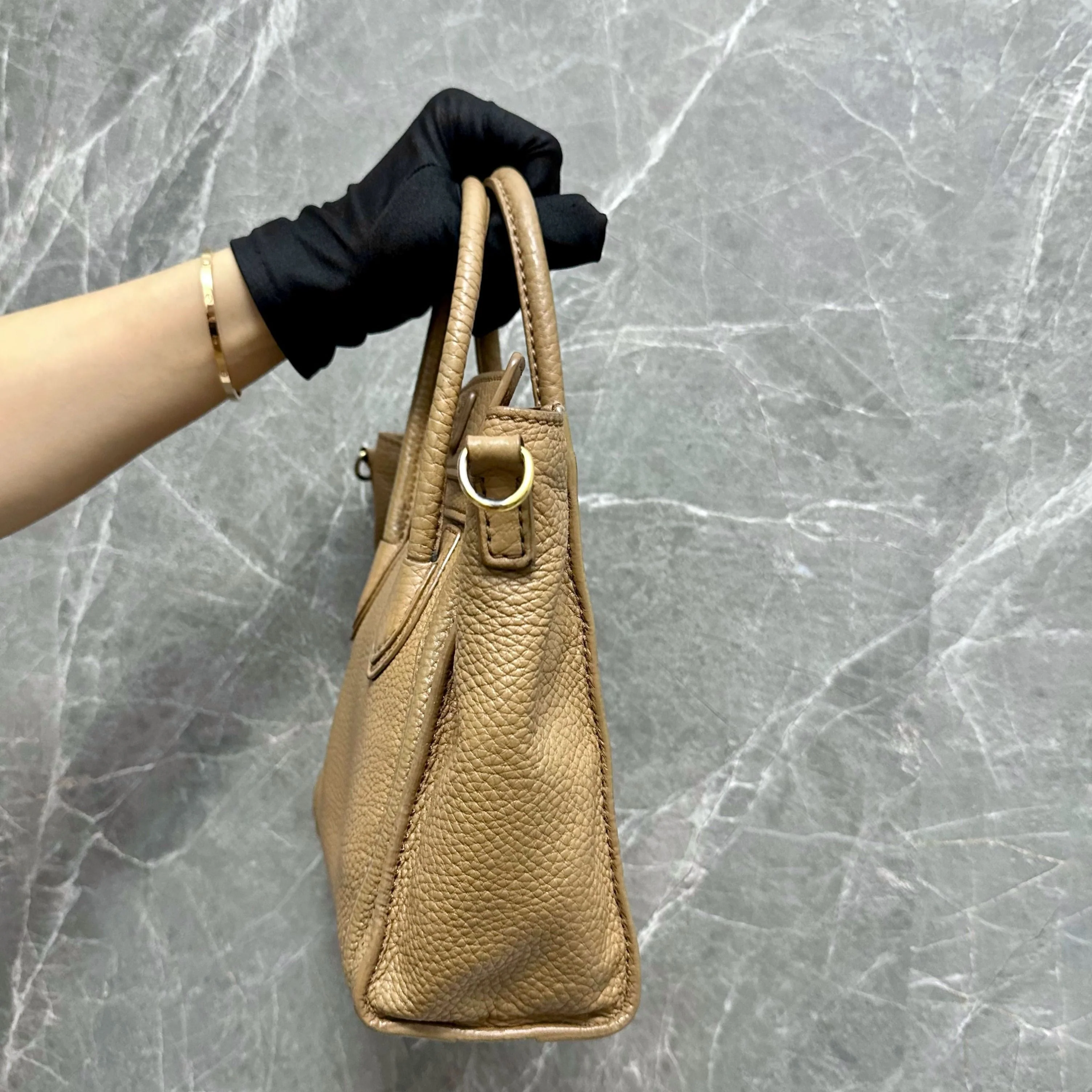 Celine Luggage Mini Camel Beige Top Handle Bag - Best Luxury Designers