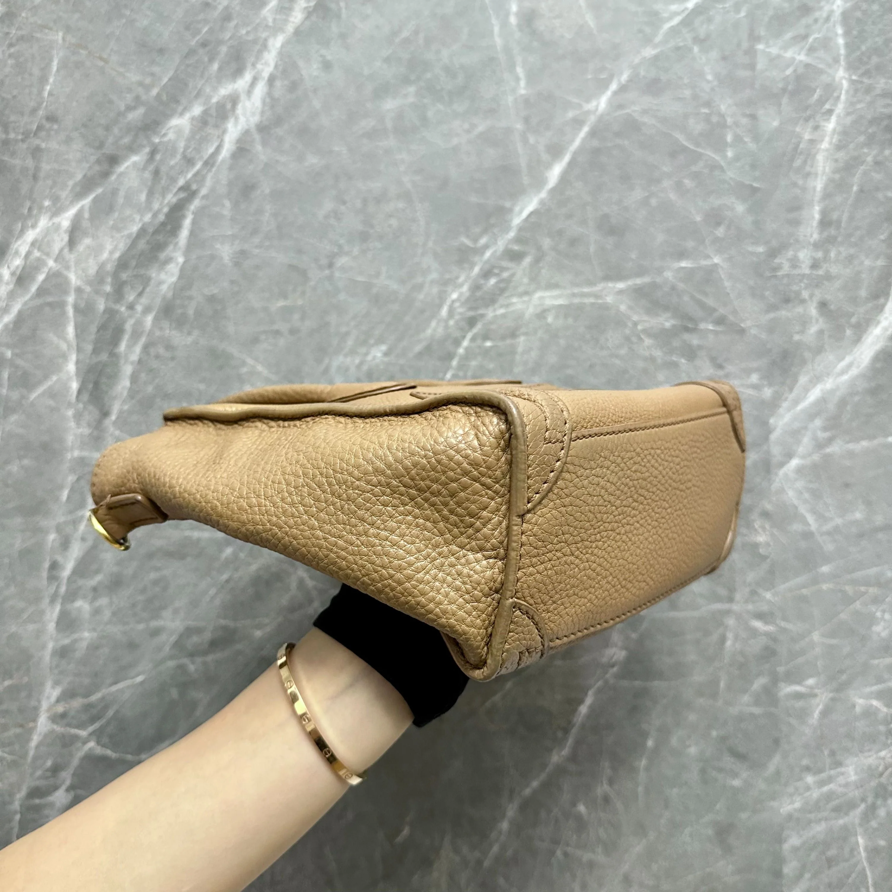 Celine Luggage Mini Camel Beige Top Handle Bag - Best Luxury Designers