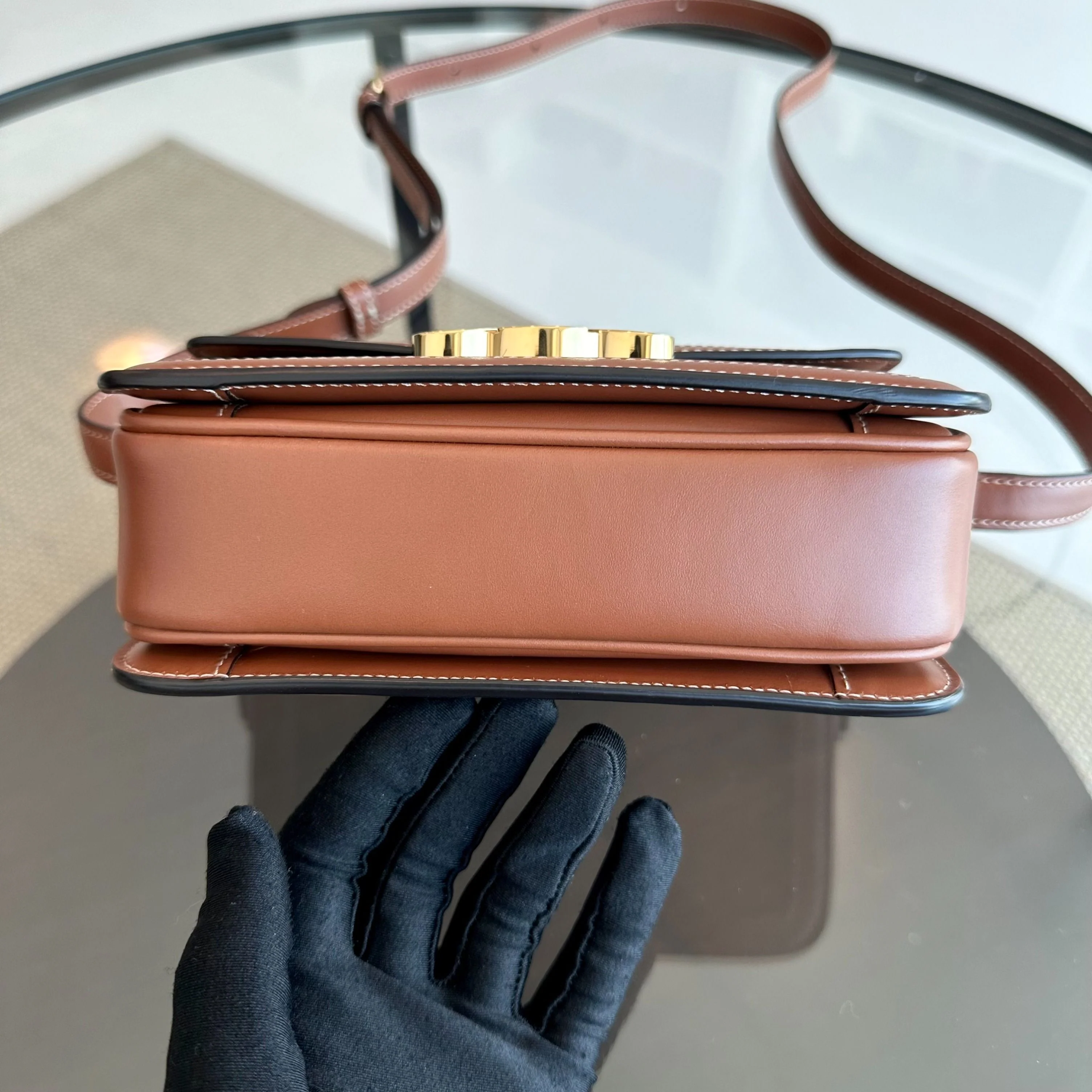 Celine Teen Triomphe in Triomphe Canvas Crossbody Bag - Best Luxury Designers