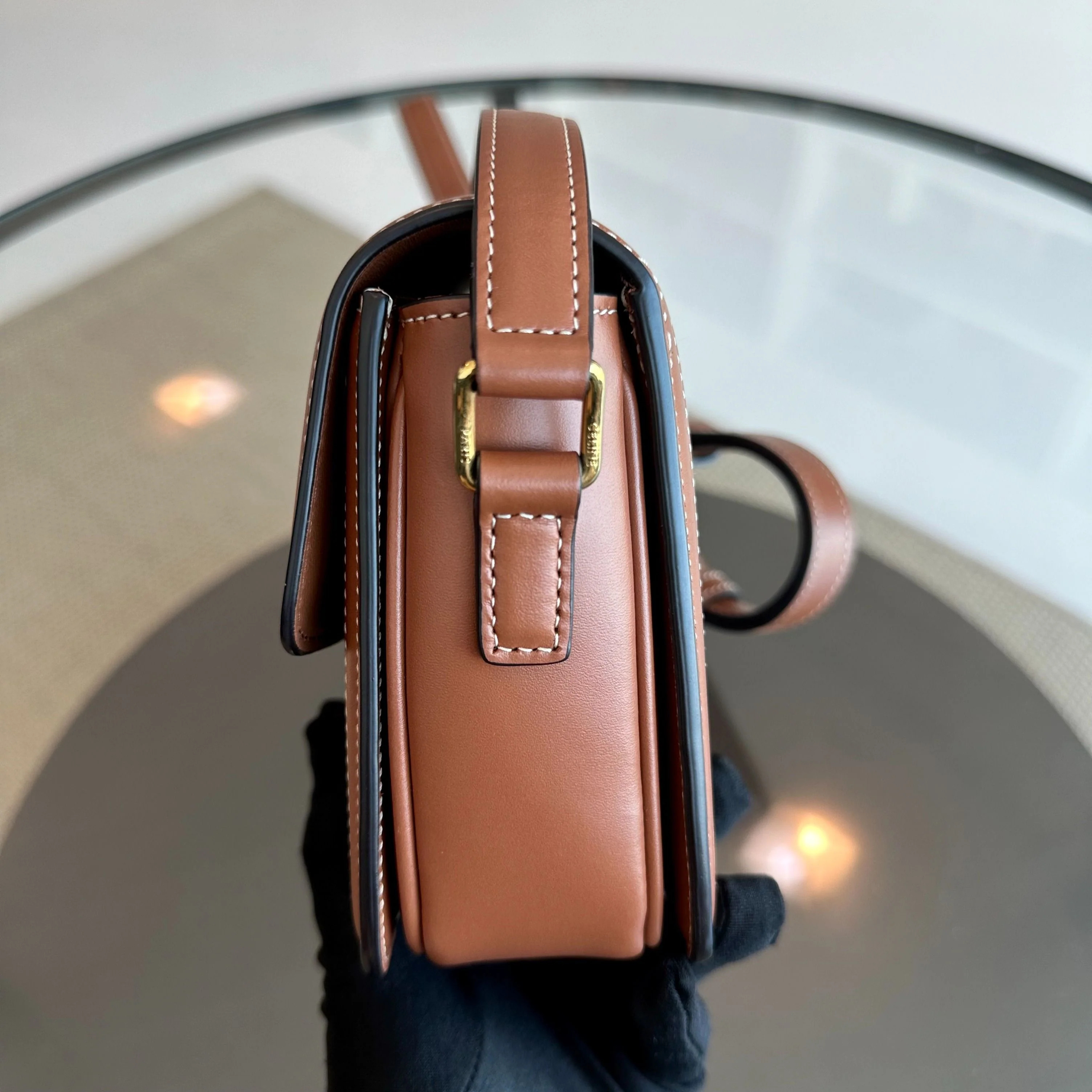 Celine Teen Triomphe in Triomphe Canvas Crossbody Bag - Best Luxury Designers