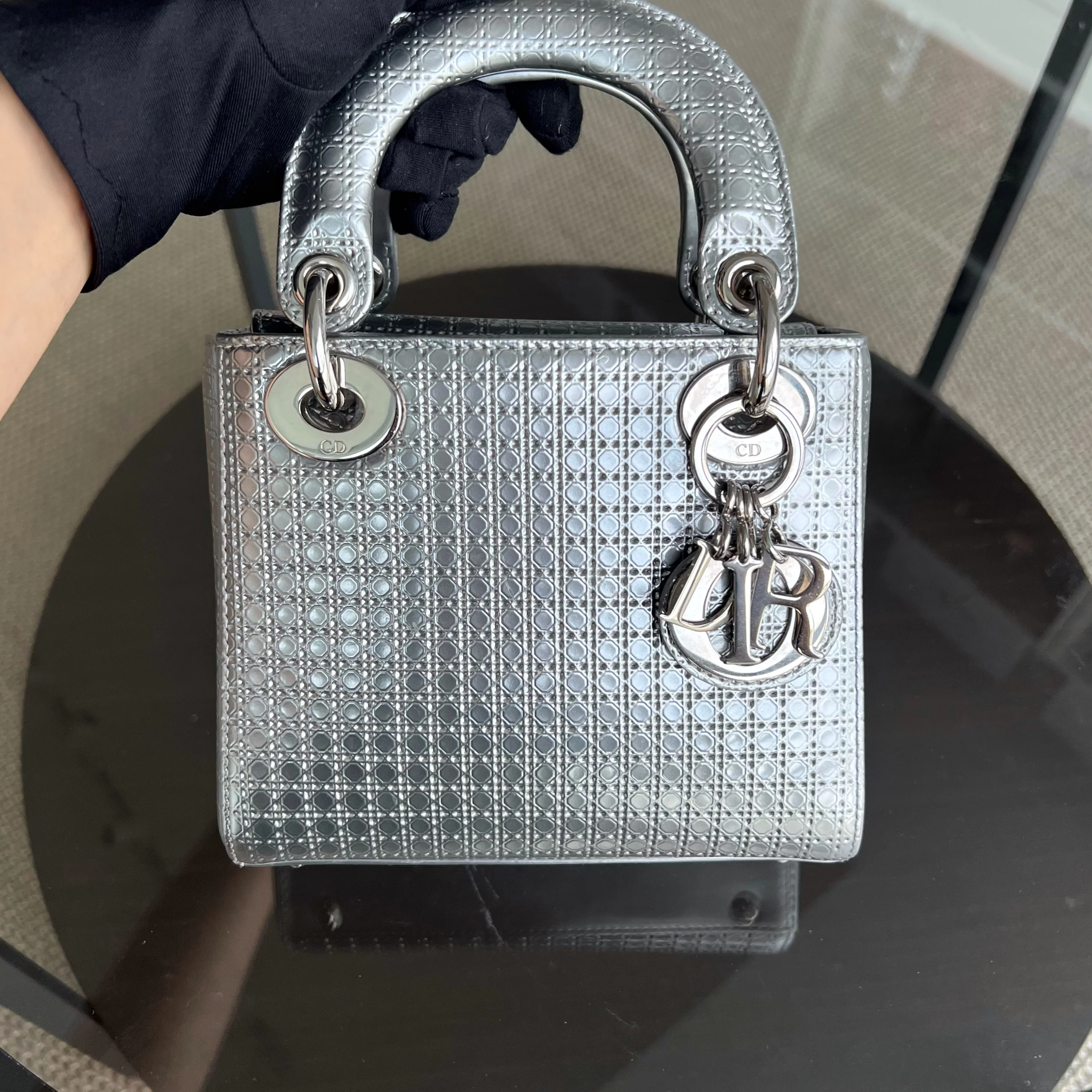 *Chain Strap* Dior Lady Mini Micro-Cannage
Silver Limited Edition SHW - Best Luxury Designers