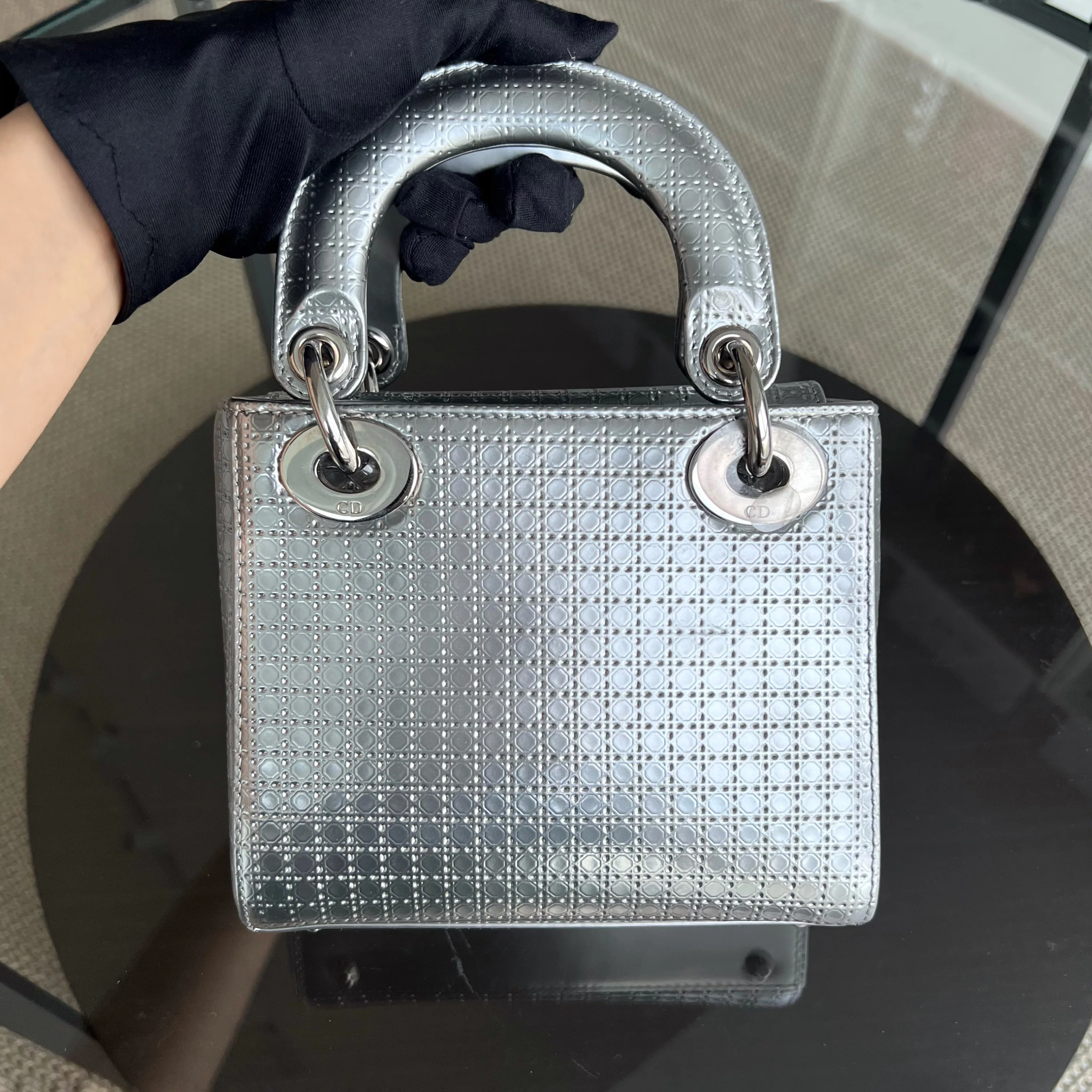 *Chain Strap* Dior Lady Mini Micro-Cannage
Silver Limited Edition SHW - Best Luxury Designers