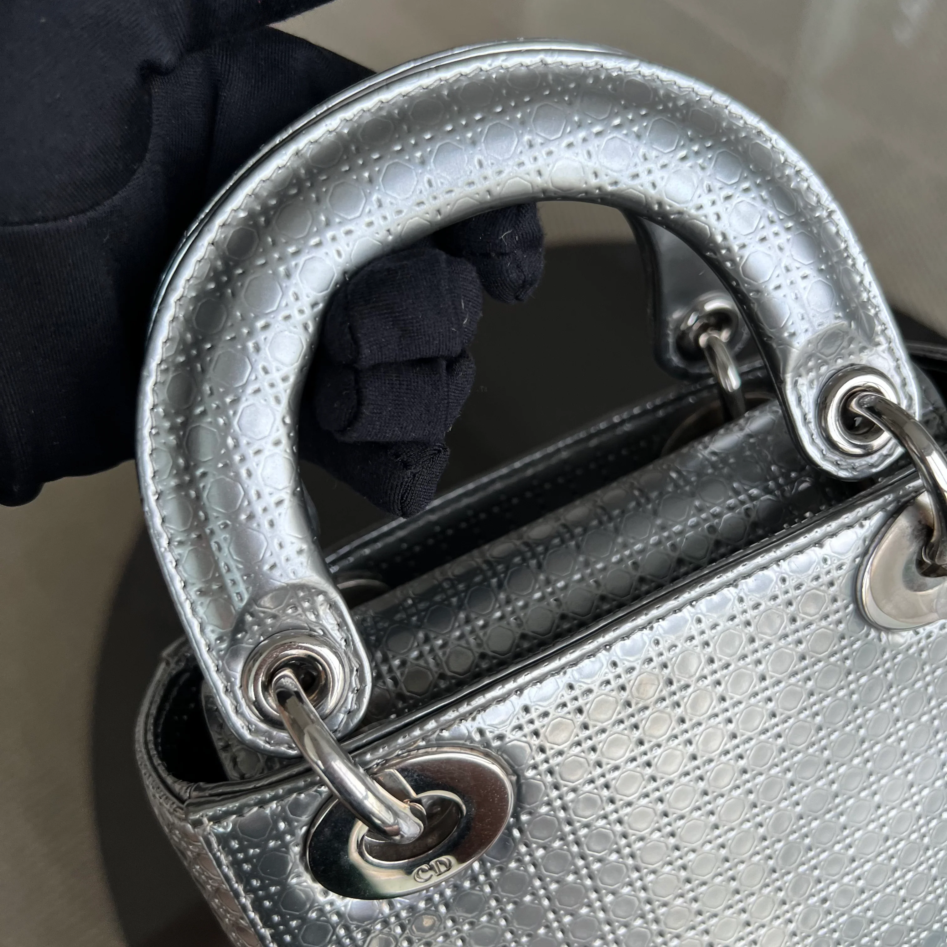 *Chain Strap* Dior Lady Mini Micro-Cannage
Silver Limited Edition SHW - Best Luxury Designers