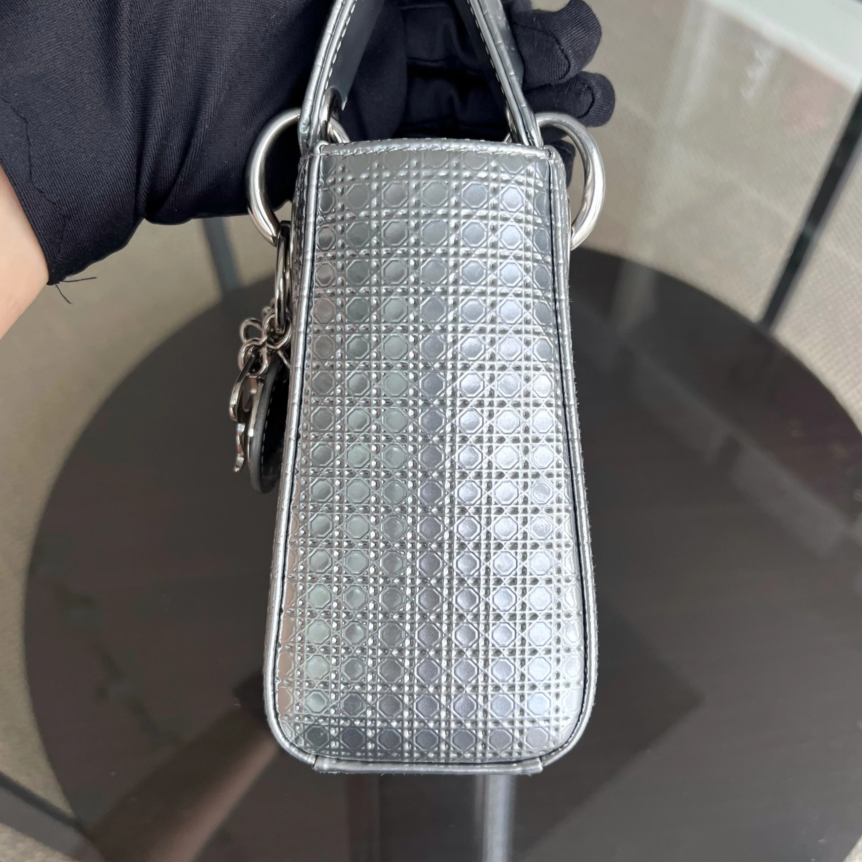 *Chain Strap* Dior Lady Mini Micro-Cannage
Silver Limited Edition SHW - Best Luxury Designers