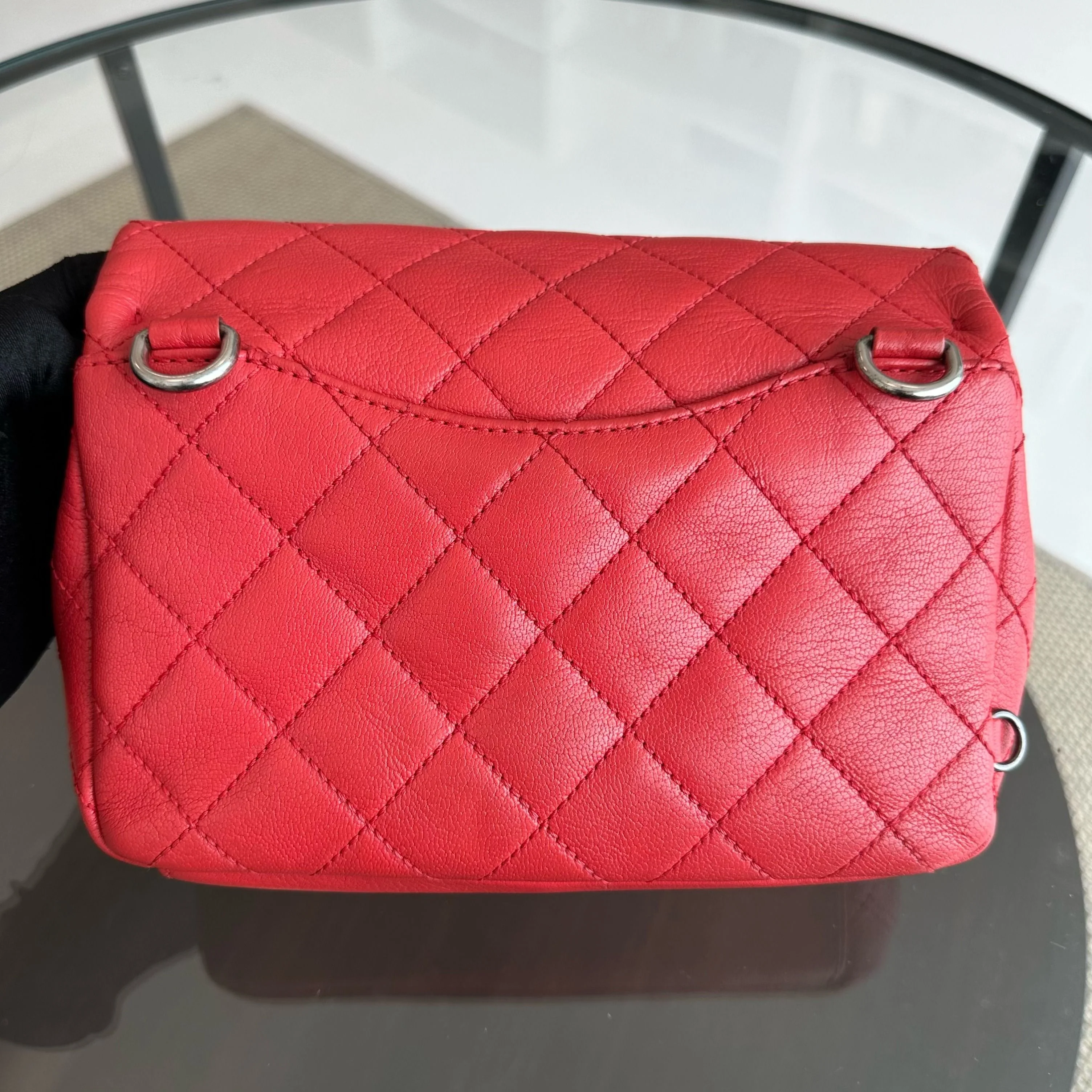 Chanel 2016 Seasonal Flap Two Way Quilted Grained Calfskin Red No 21 - Best Luxury Designers