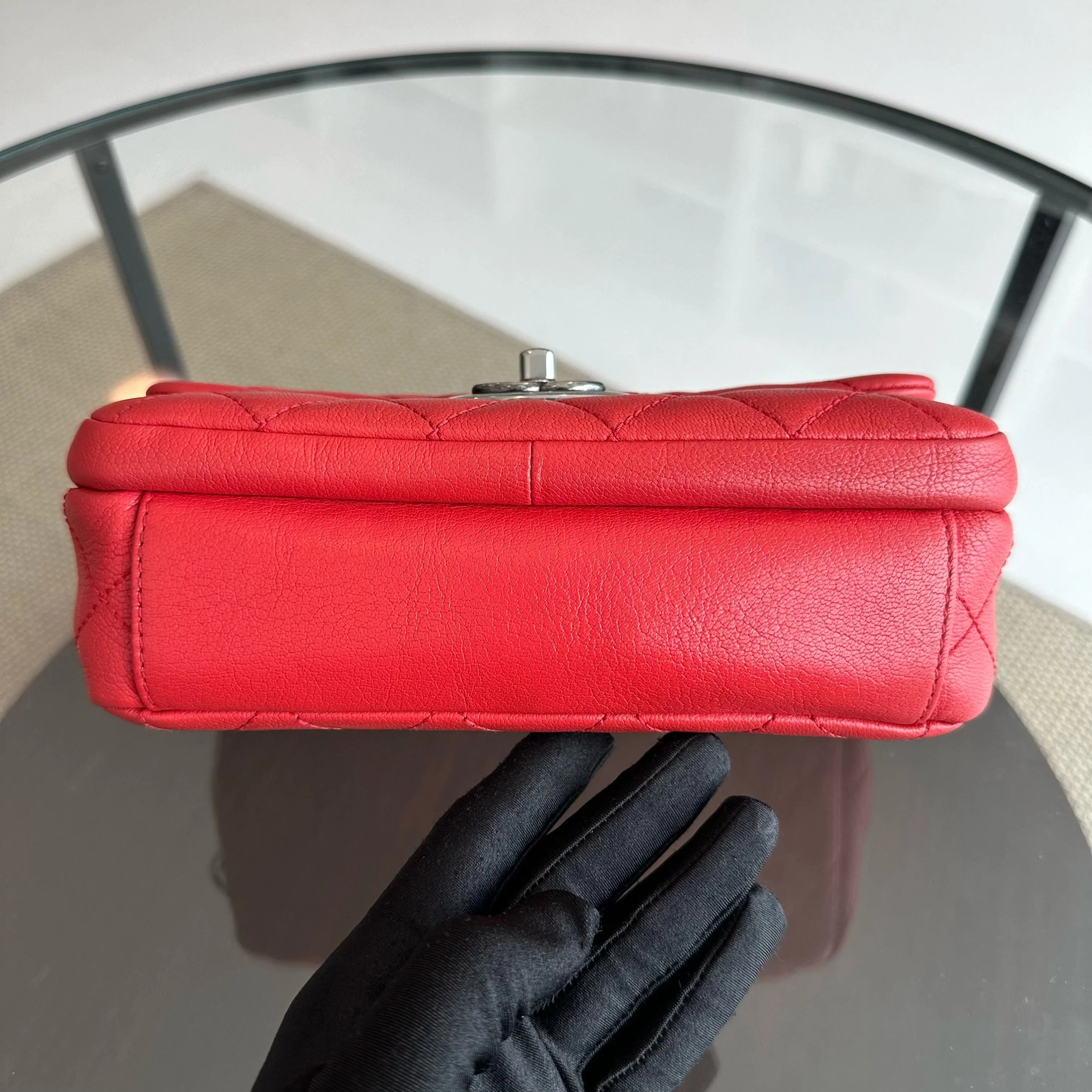 Chanel 2016 Seasonal Flap Two Way Quilted Grained Calfskin Red No 21 - Best Luxury Designers