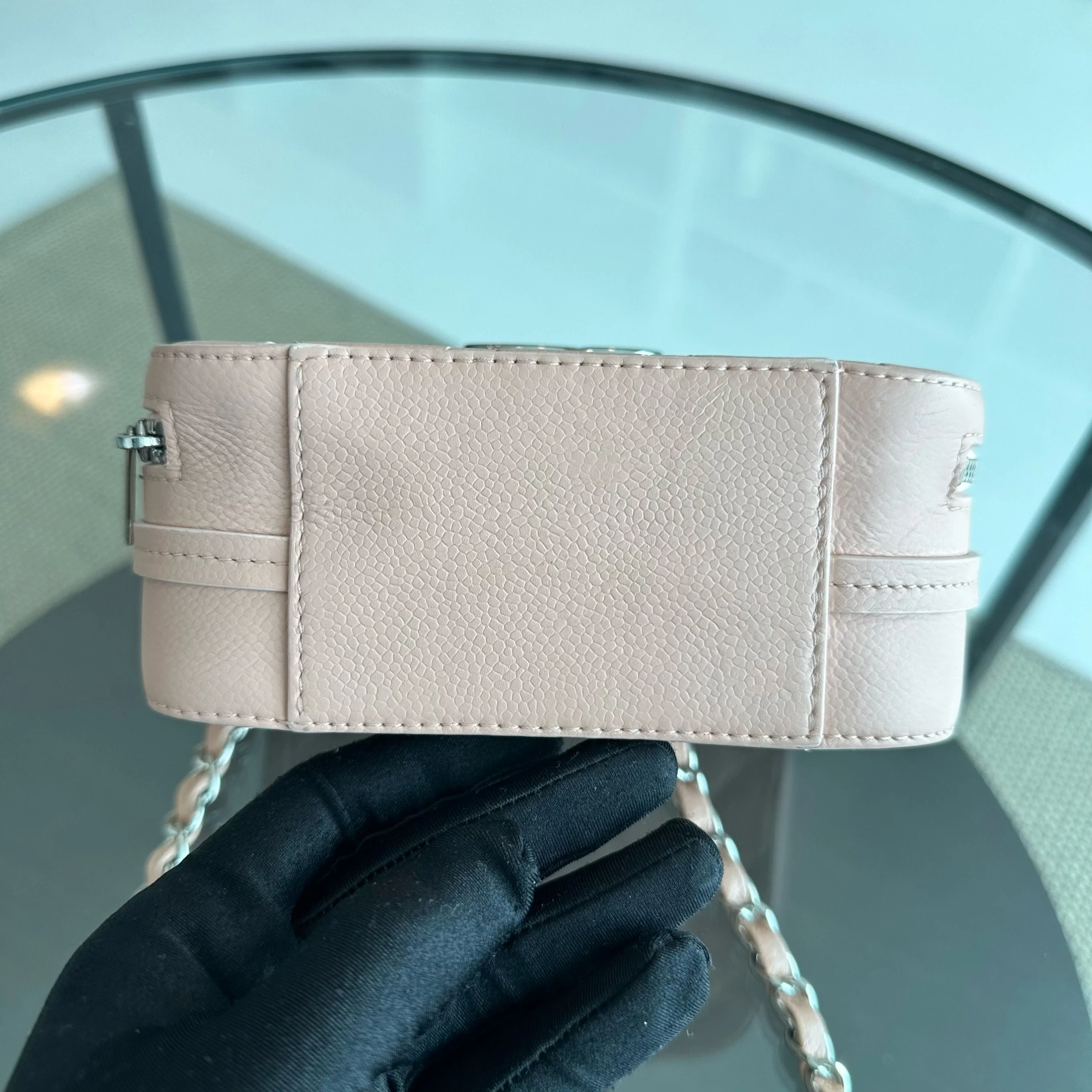 Chanel Box Camera Quilted Goatskin Beige SHW No 24 - Best Luxury Designers