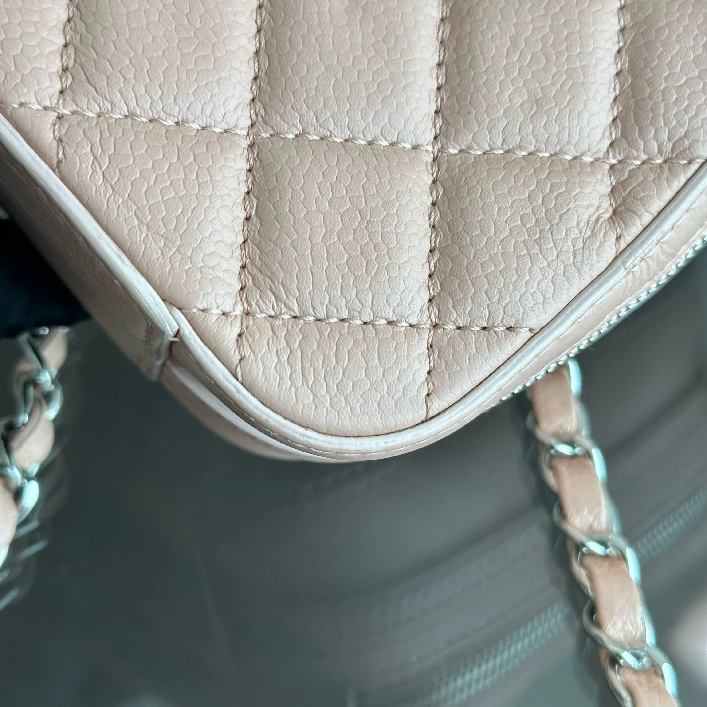 Chanel Box Camera Quilted Goatskin Beige SHW No 24 - Best Luxury Designers