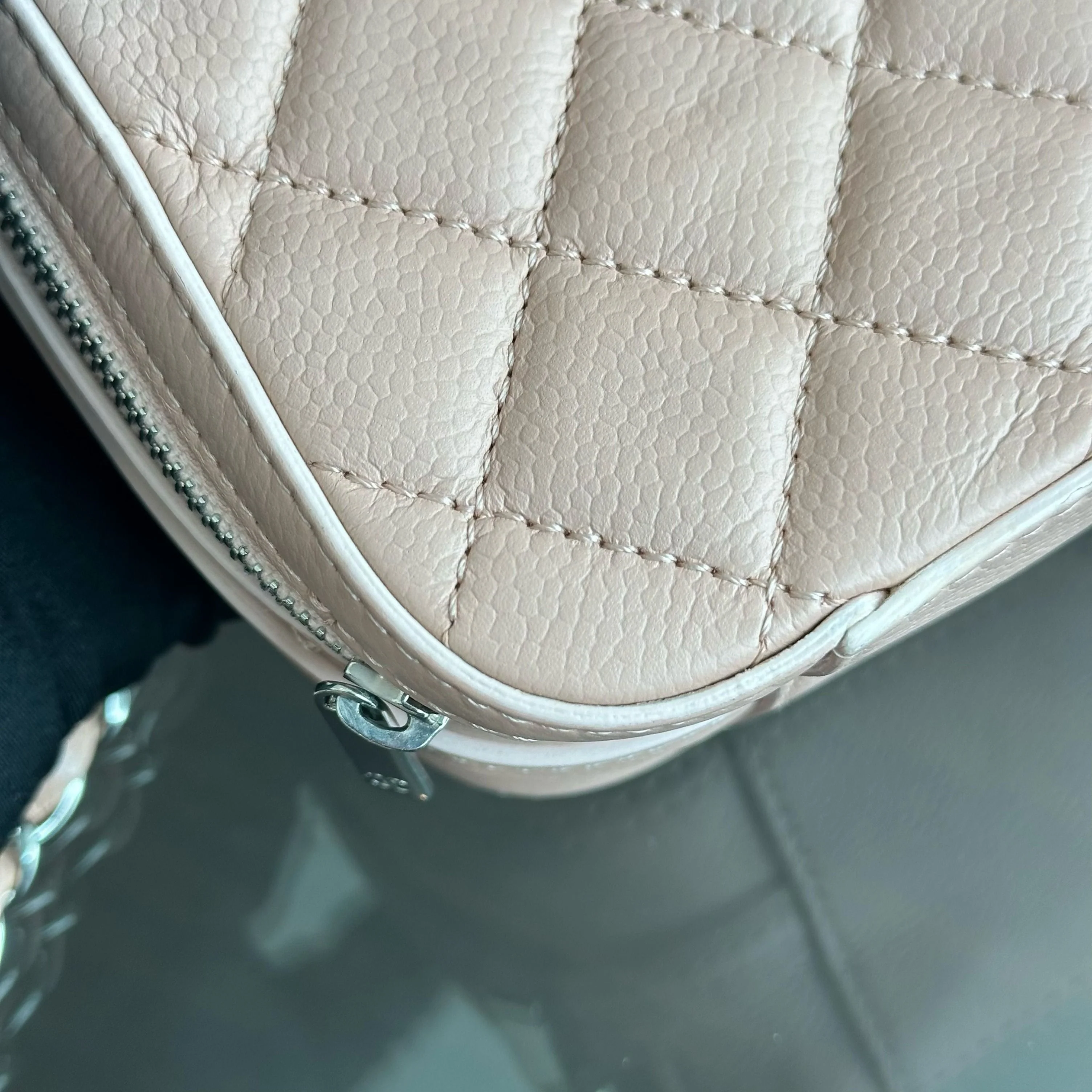 Chanel Box Camera Quilted Goatskin Beige SHW No 24 - Best Luxury Designers