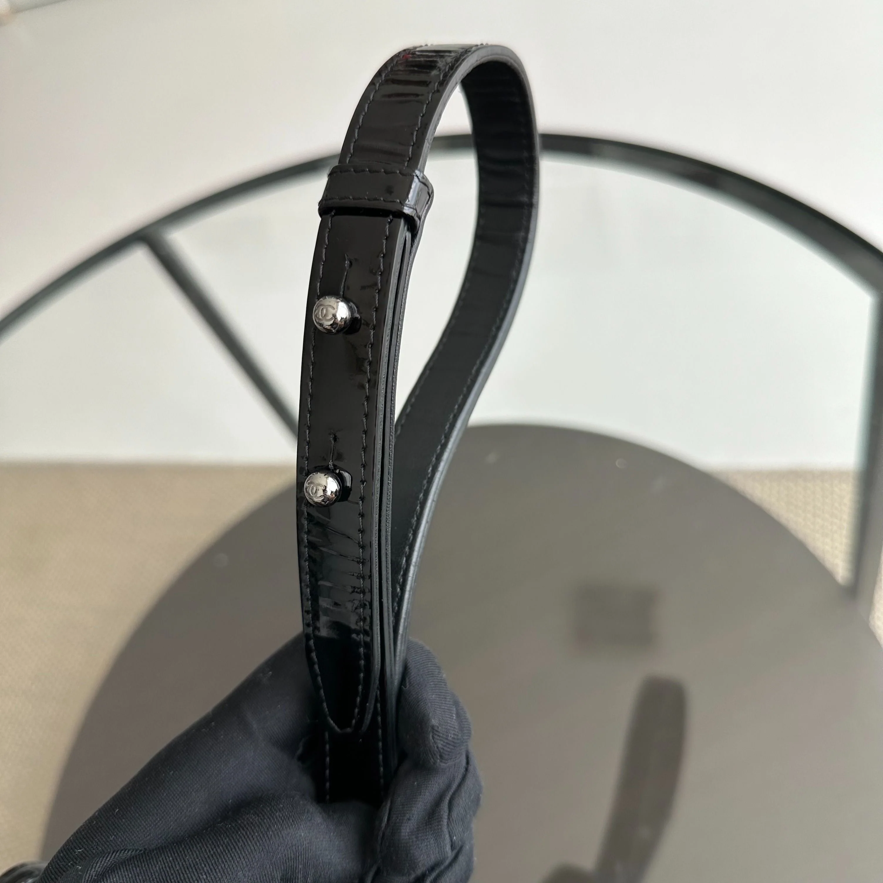 Chanel Boy Small 20CM Quilted Patent Leather Leboy Black SHW No 19 - Best Luxury Designers