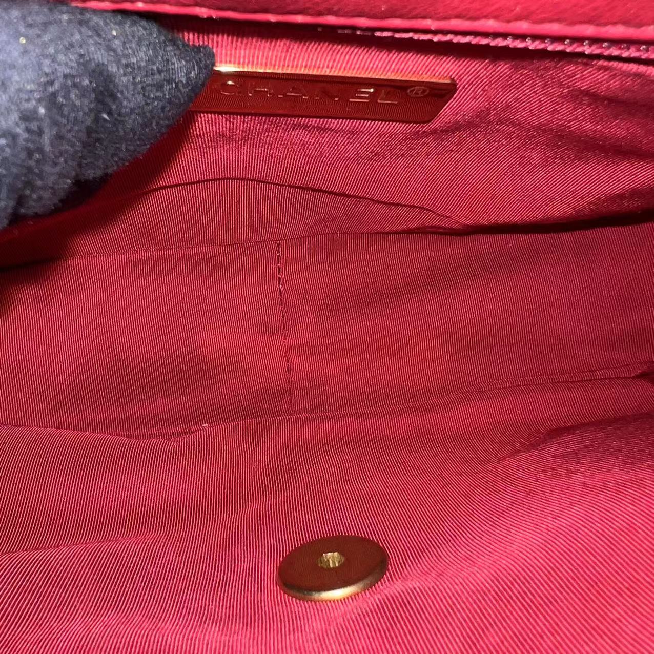 Chanel C19 Goatskin Small 19 Quilted Goatskin Burgundy Dark Red GHW No 30 - Best Luxury Designers