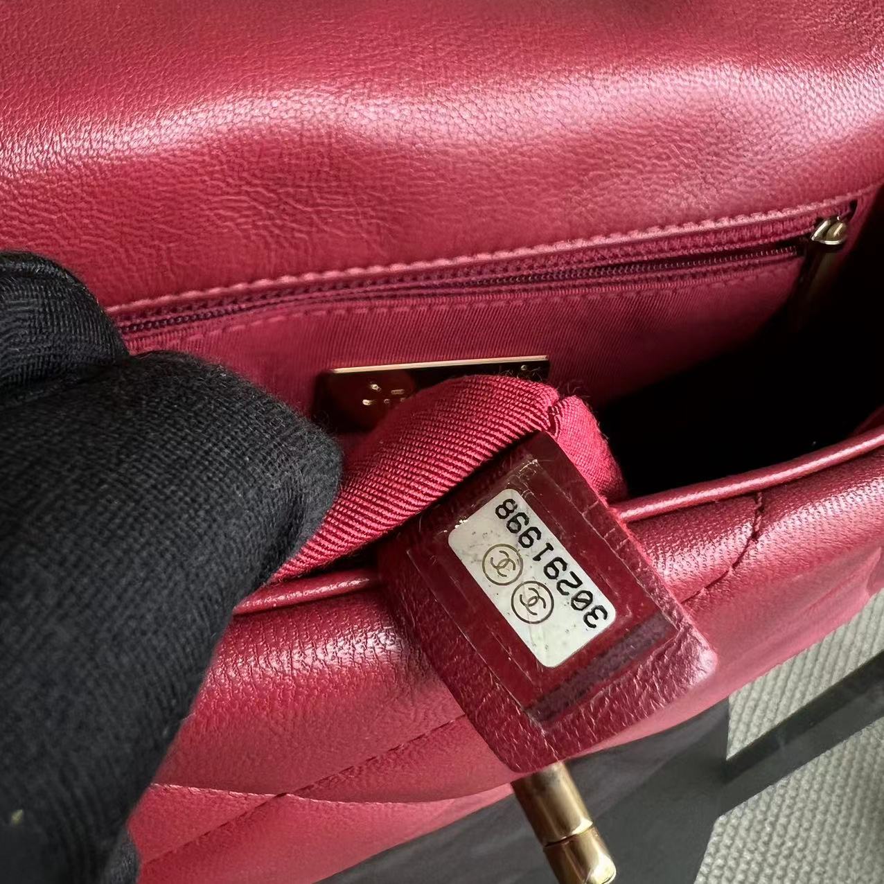 Chanel C19 Goatskin Small 19 Quilted Goatskin Burgundy Dark Red GHW No 30 - Best Luxury Designers