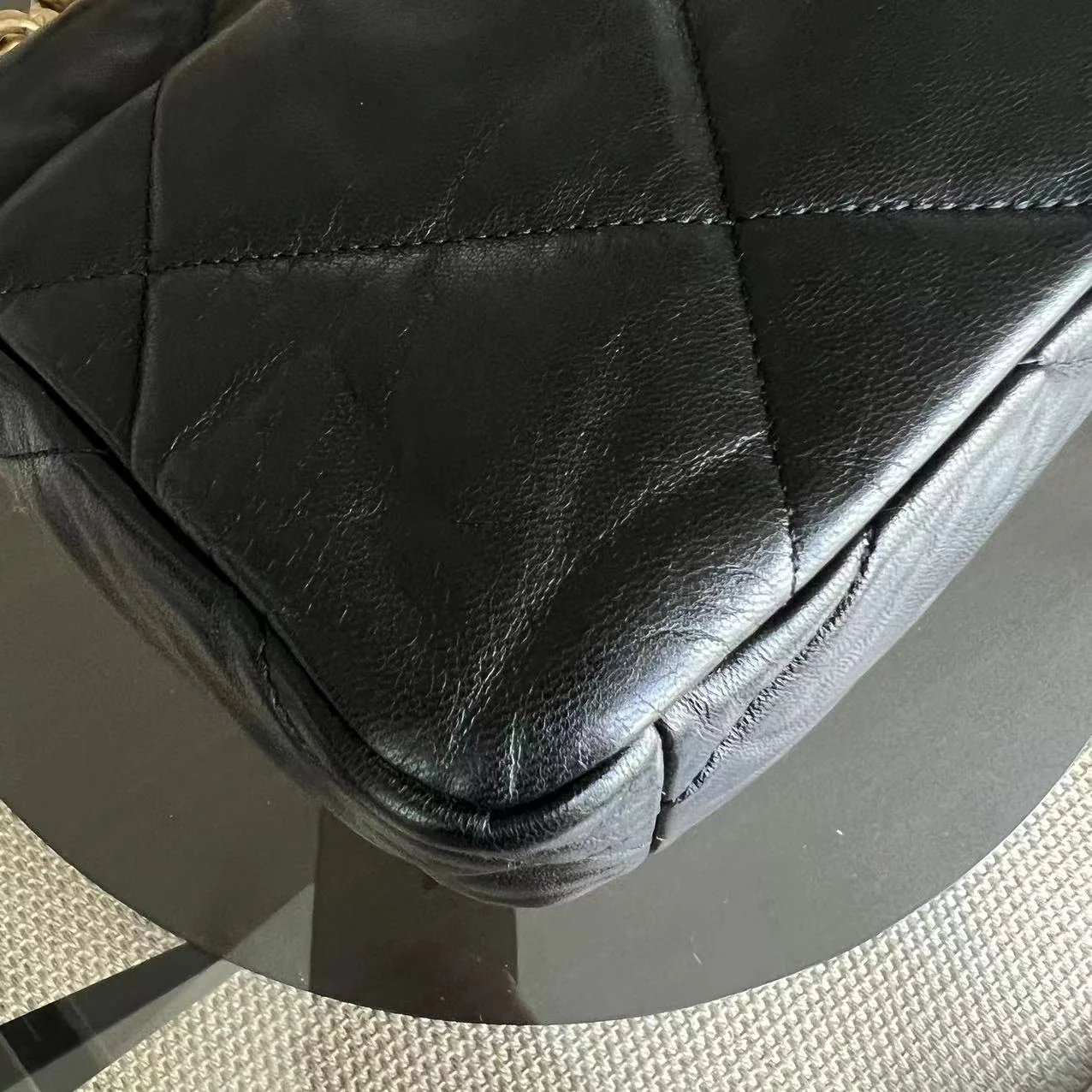 Chanel C19 Small 19 Bag Quilted Goatskin Black Two-Tone Hardware Series 30 - Best Luxury Designers